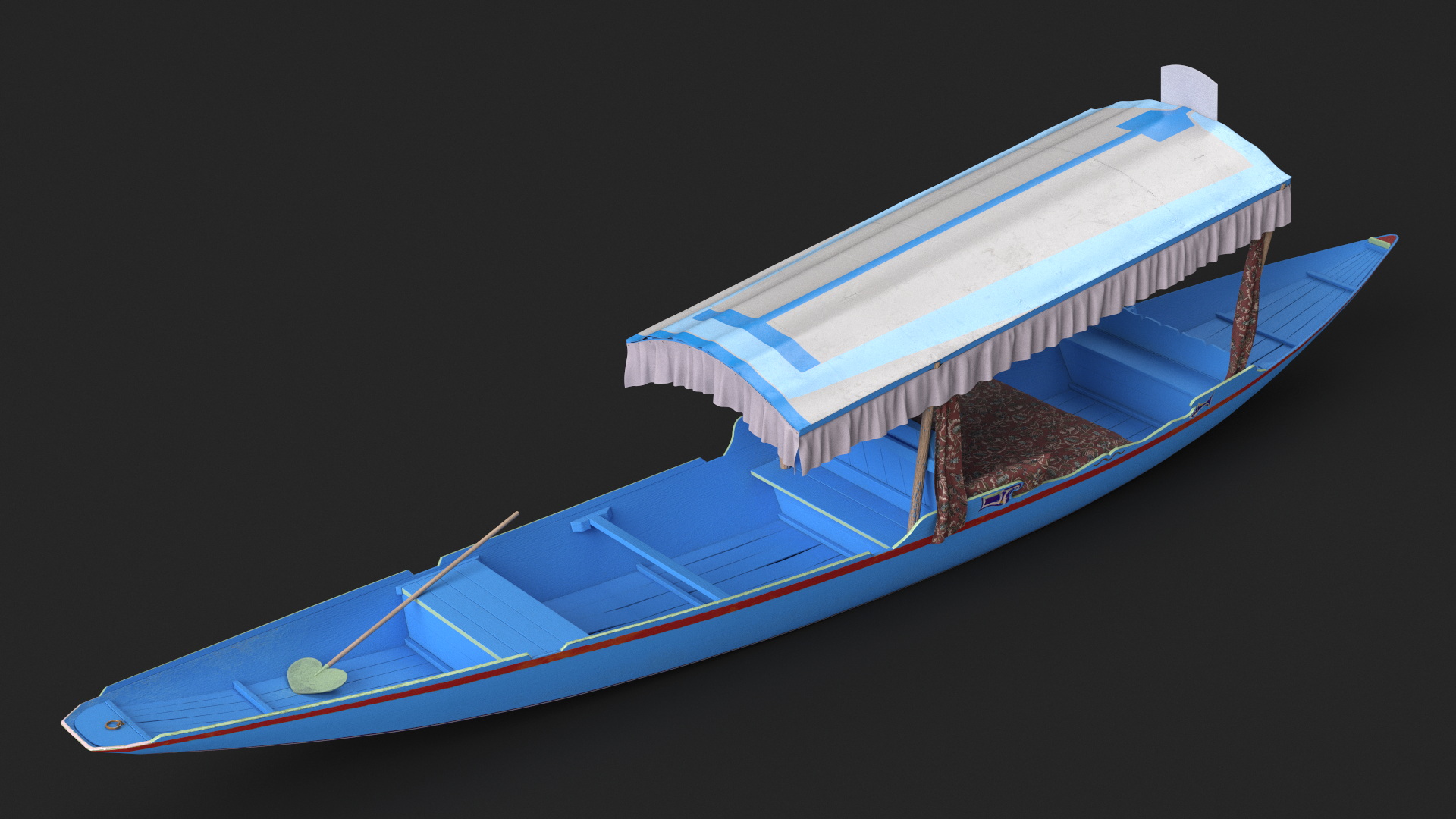 3D Royal Shikara Blue model