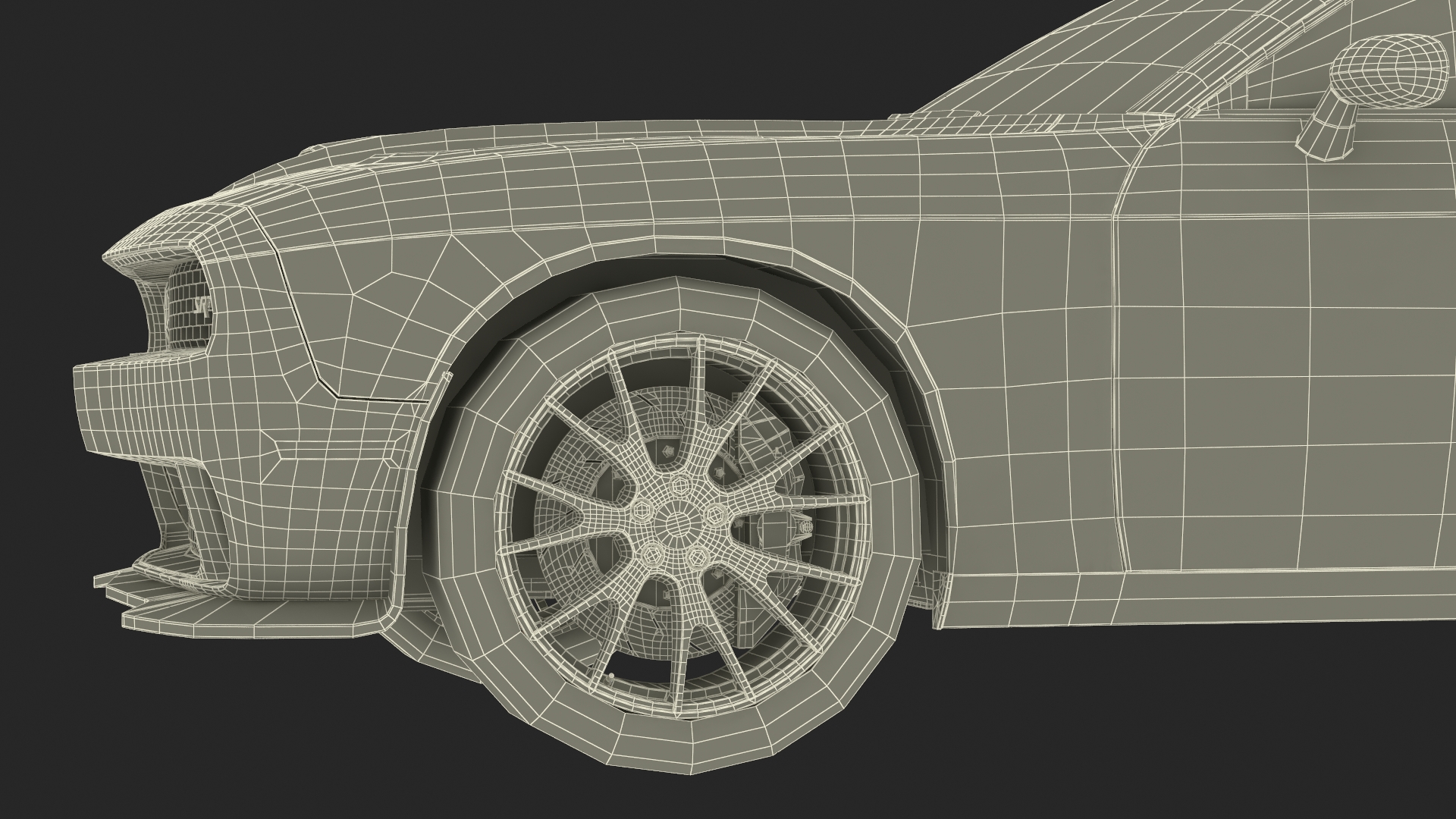 3D Dodge Challenger SRT Simple Interior