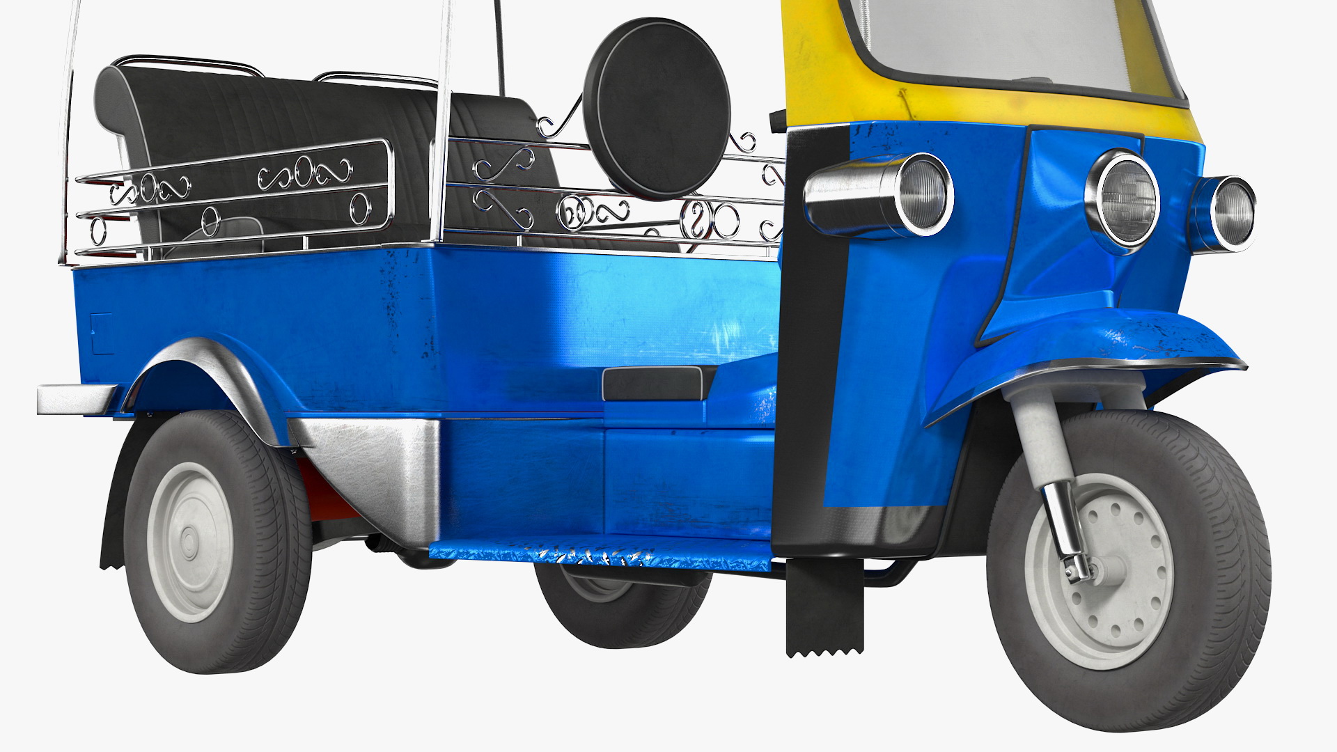 Tuk Tuk Taxi Rigged 3D model