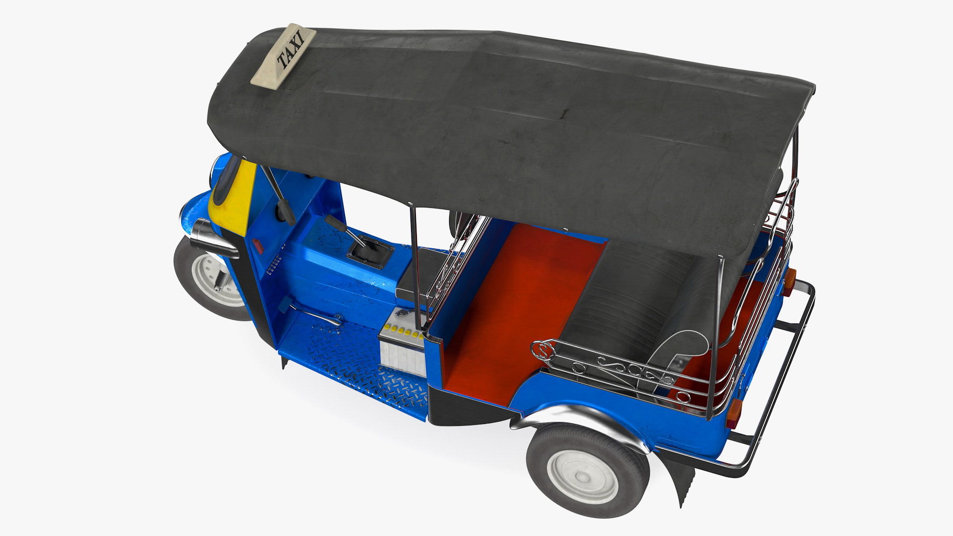 Tuk Tuk Taxi Rigged 3D model