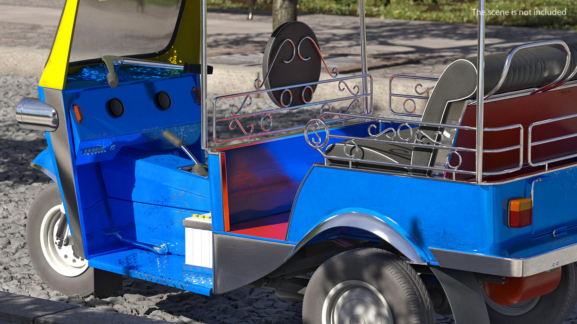 Tuk Tuk Taxi Rigged 3D model