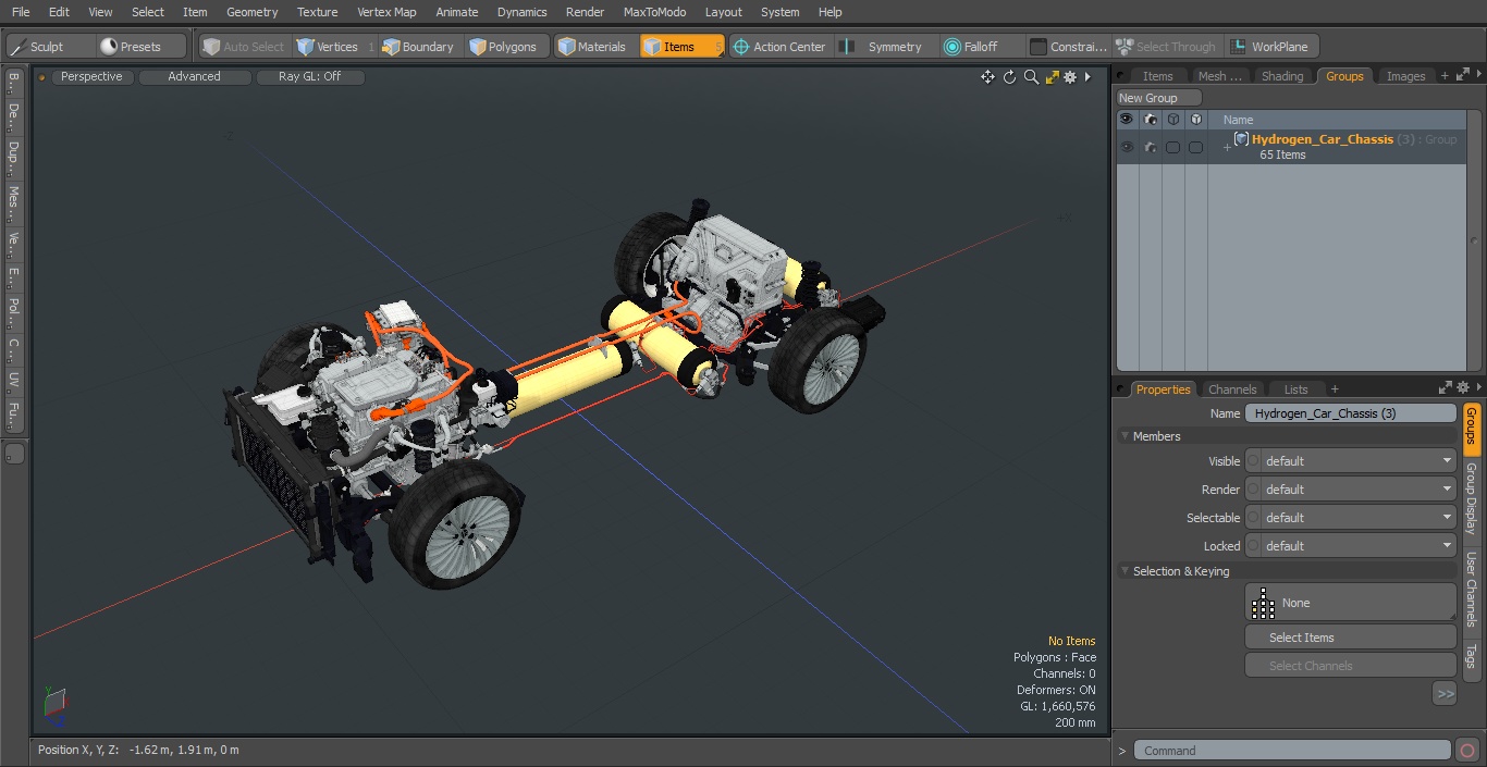 3D model Hydrogen Car Chassis