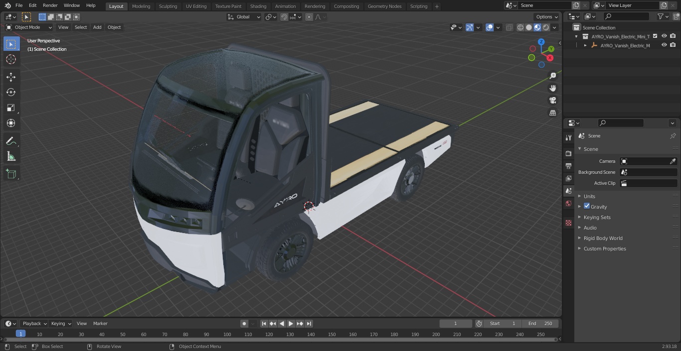 AYRO Vanish Electric Mini Truck Flatbed 3D model