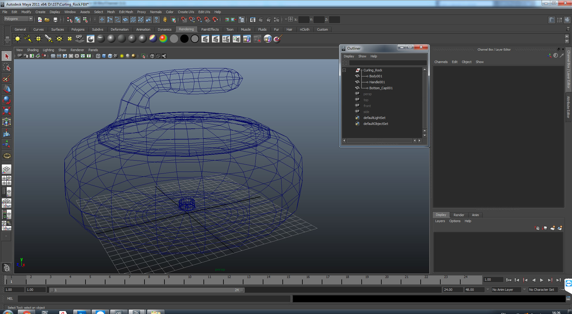 3D Curling Stone model