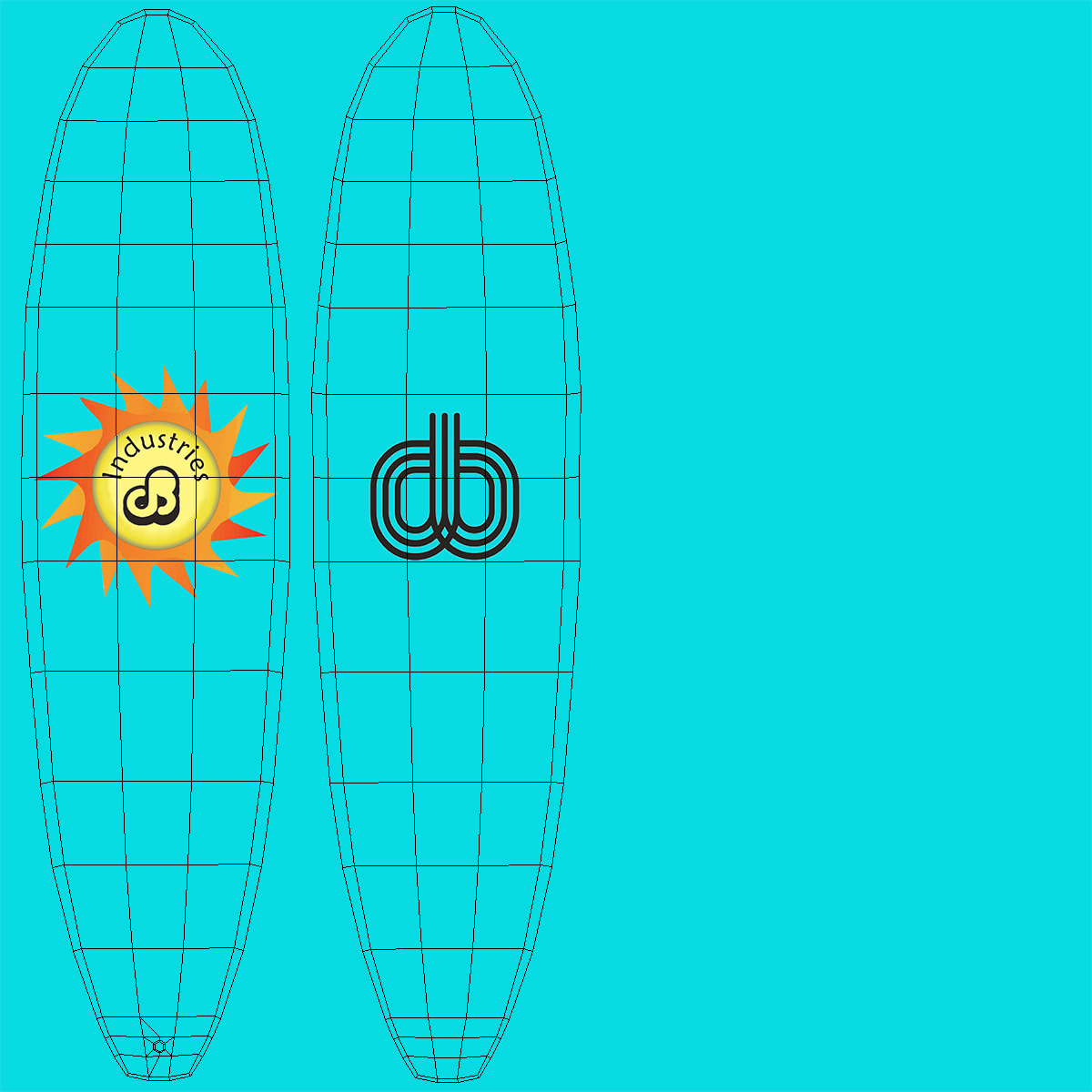 3D Ultimate Longboard Surfboard model