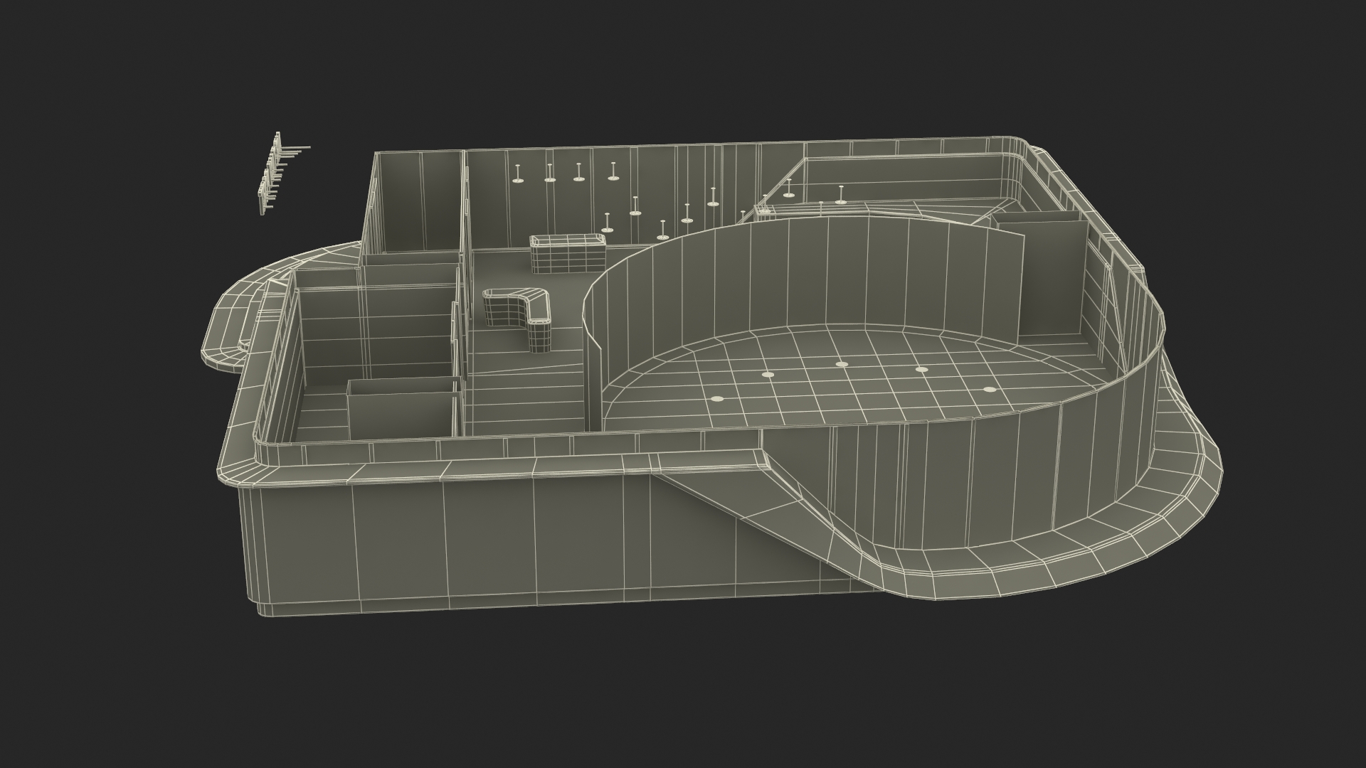 3D model Autonomous Drone and Air Taxi Port with Drone