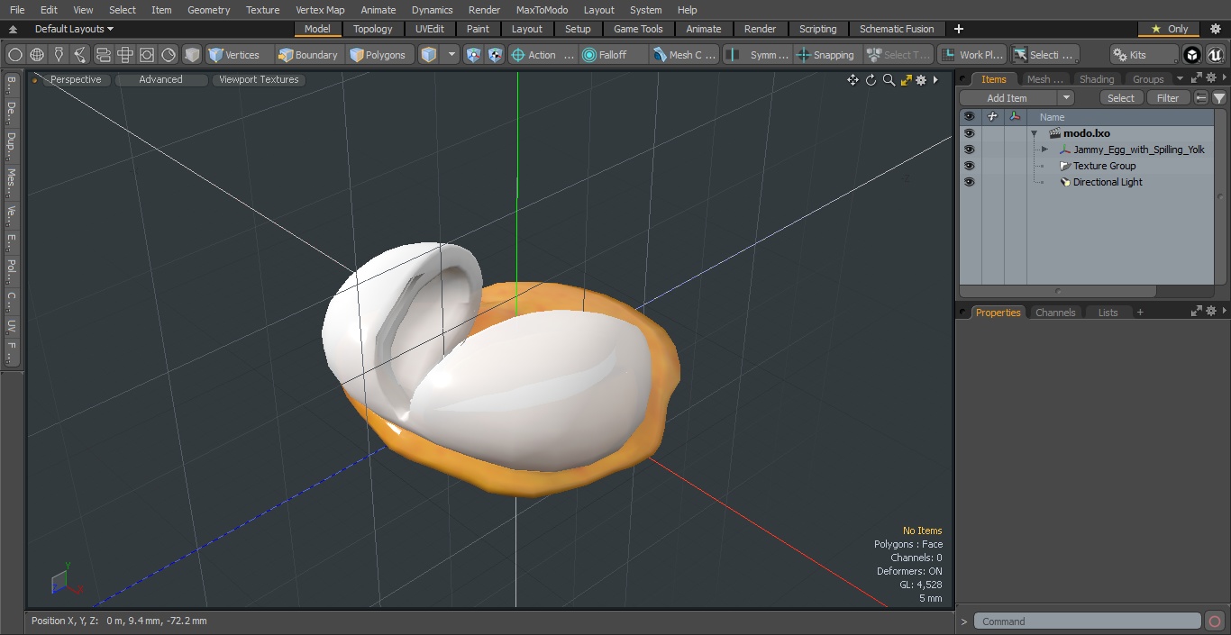 3D Jammy Egg with Spilling Yolk model