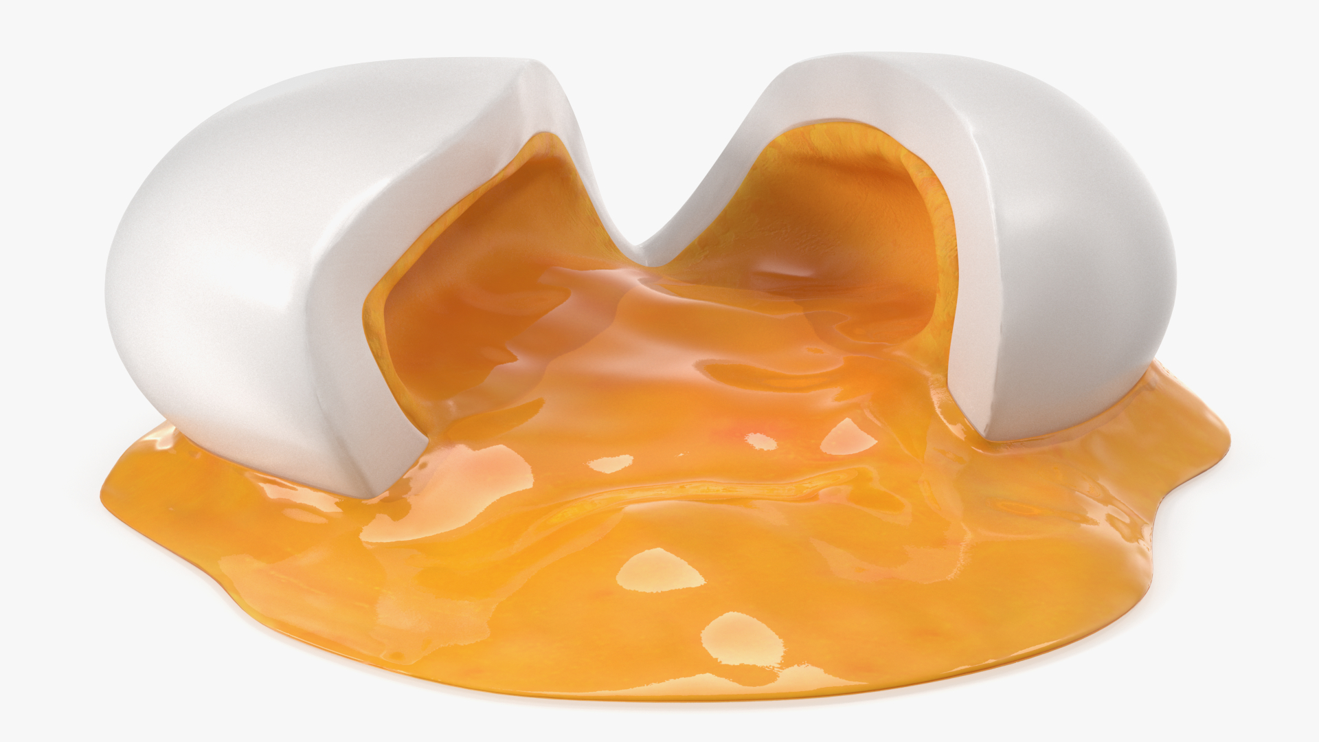 3D Jammy Egg with Spilling Yolk model