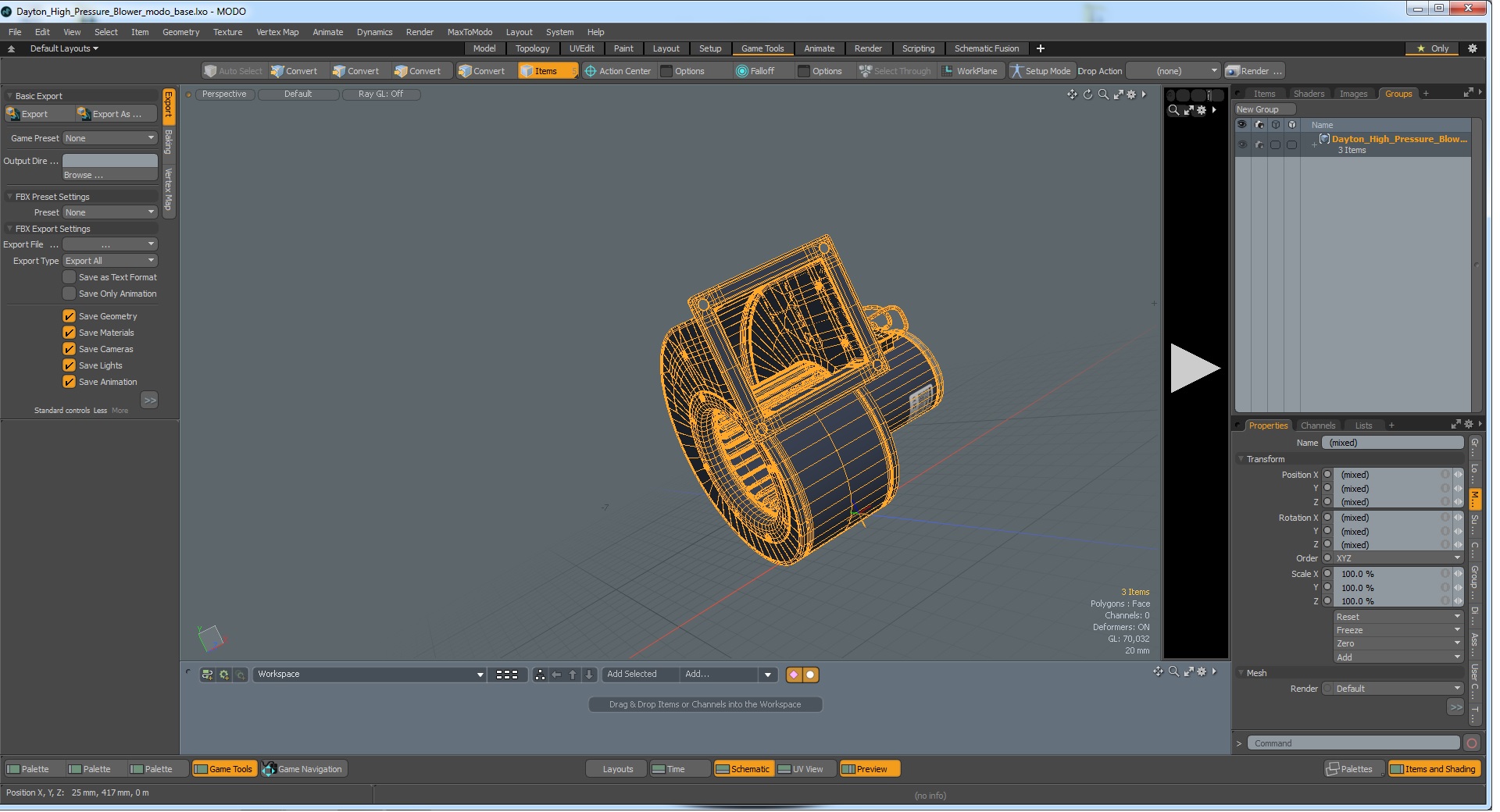 Dayton High Pressure Blower 3D