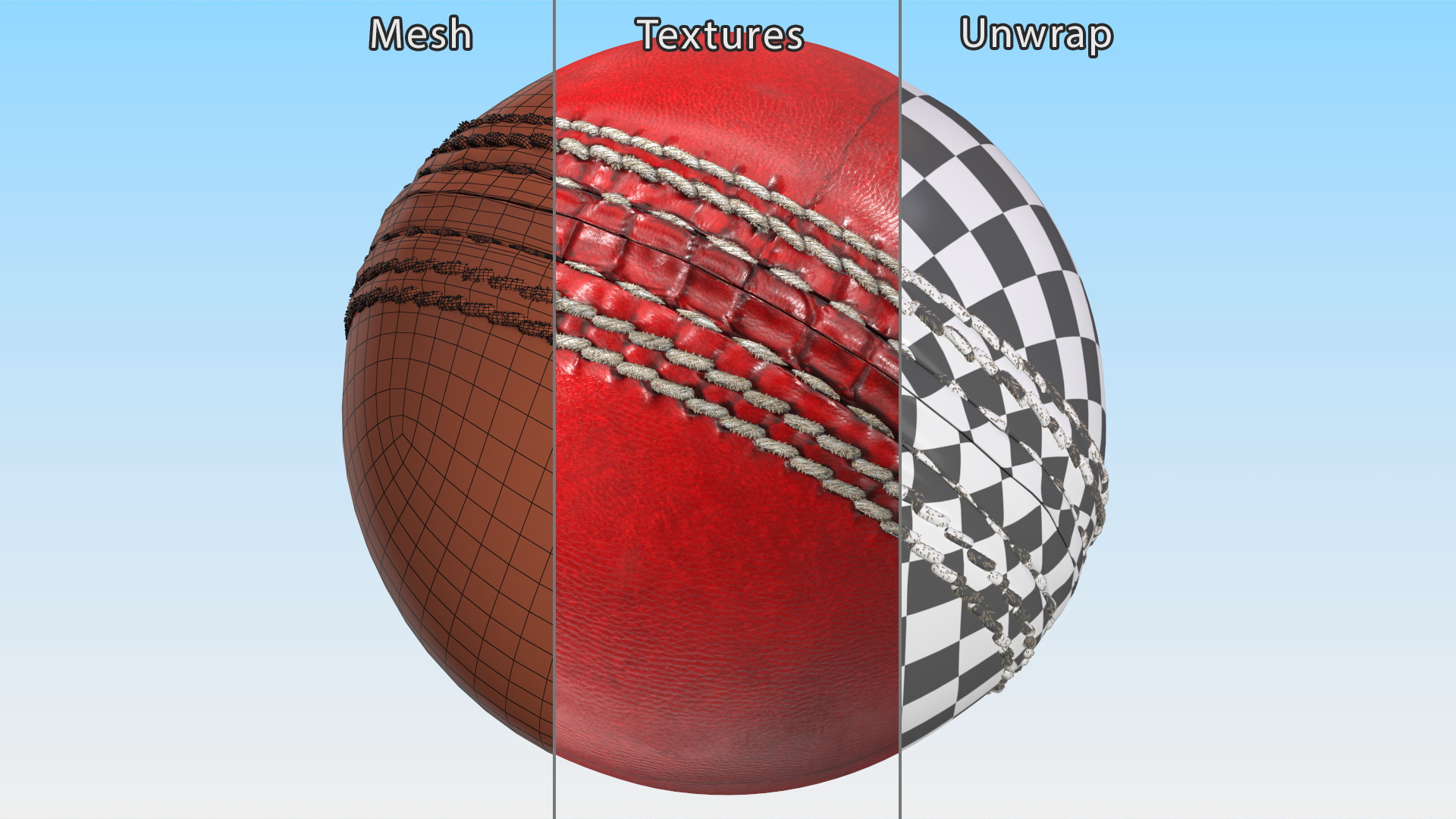 3D Realistic Cricket Ball Fur