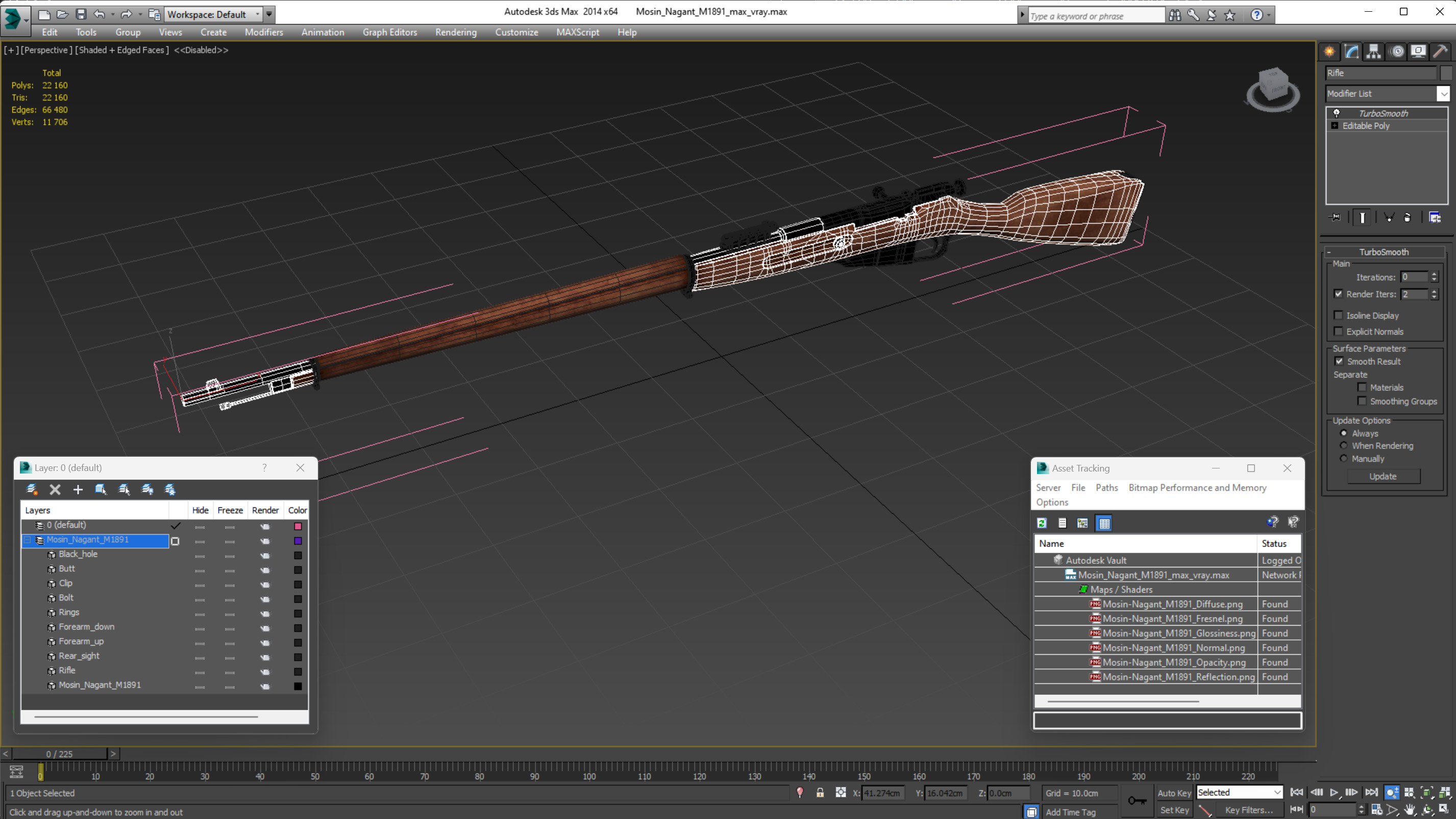 3D Mosin Nagant M1891 model