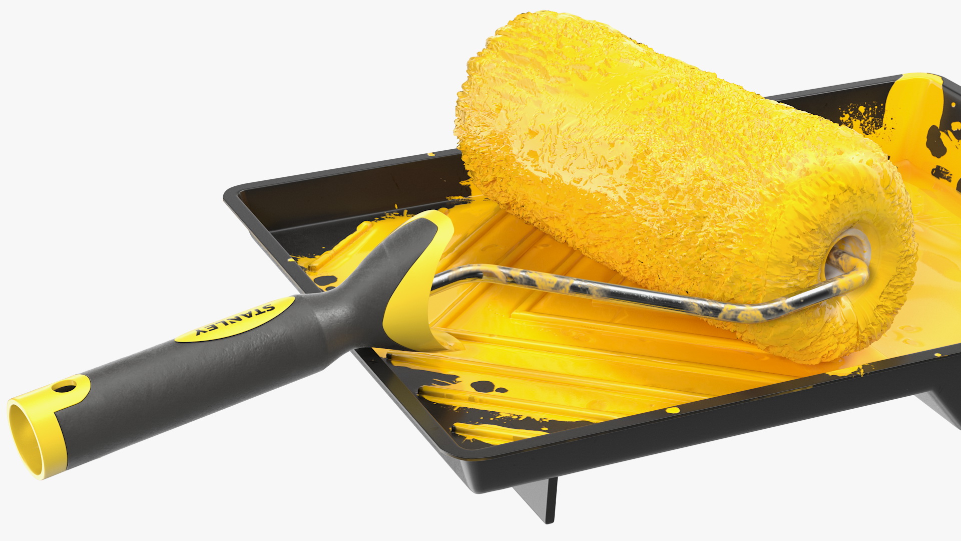 Used Stanley Paint Roller Kit 3D model