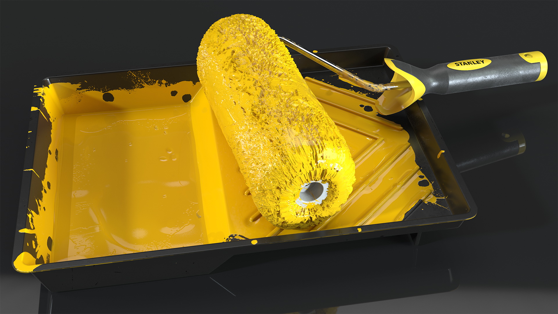 Used Stanley Paint Roller Kit 3D model