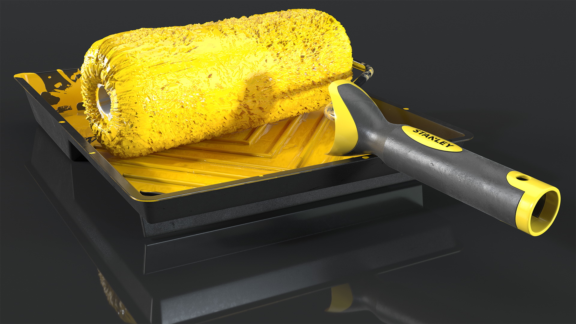 Used Stanley Paint Roller Kit 3D model