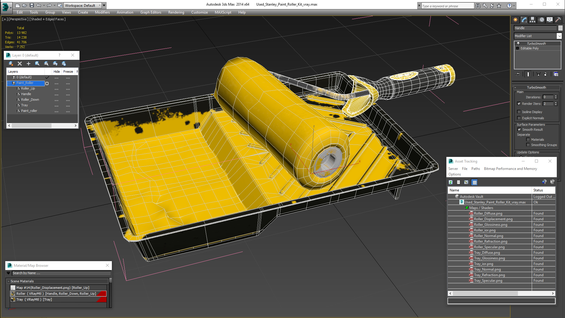 Used Stanley Paint Roller Kit 3D model