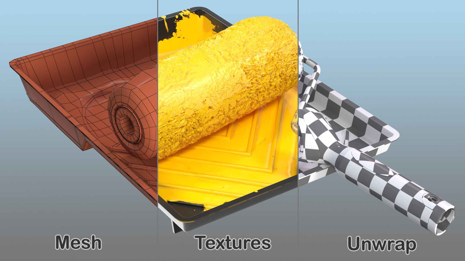 Used Stanley Paint Roller Kit 3D model