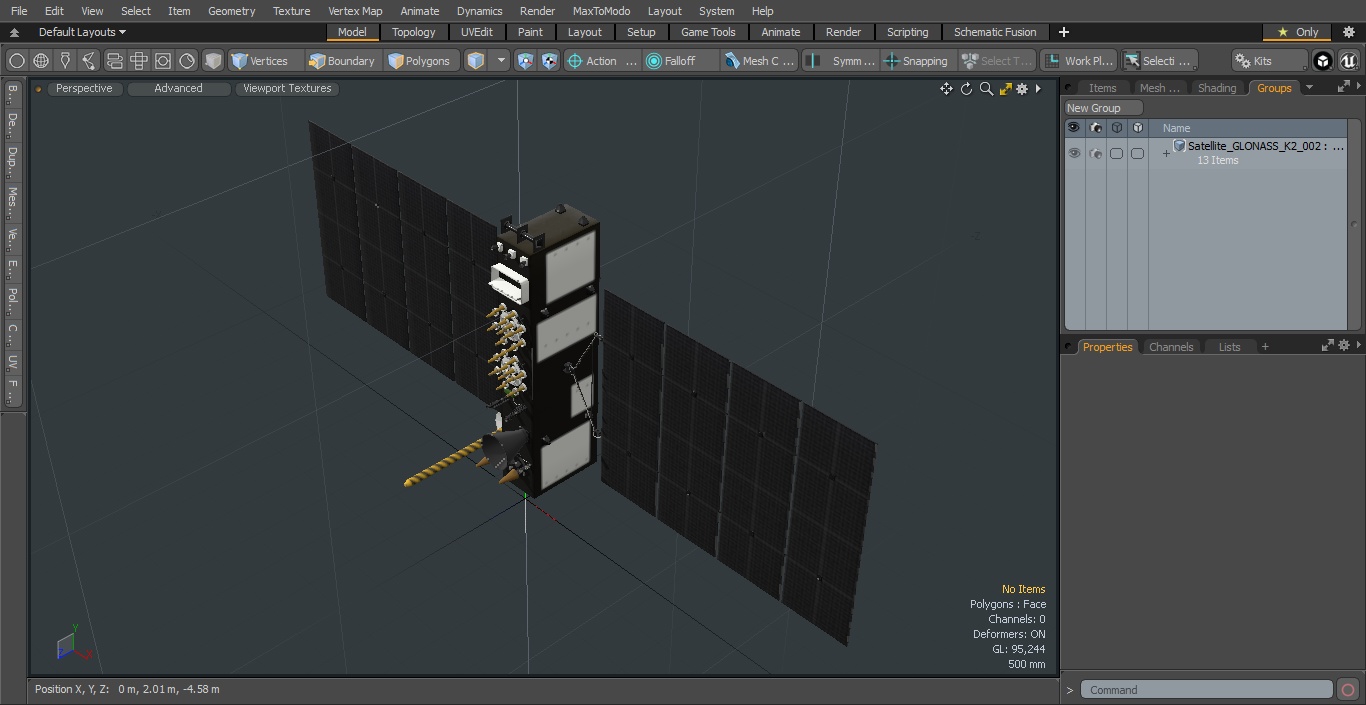 3D model Satellite GLONASS-K2