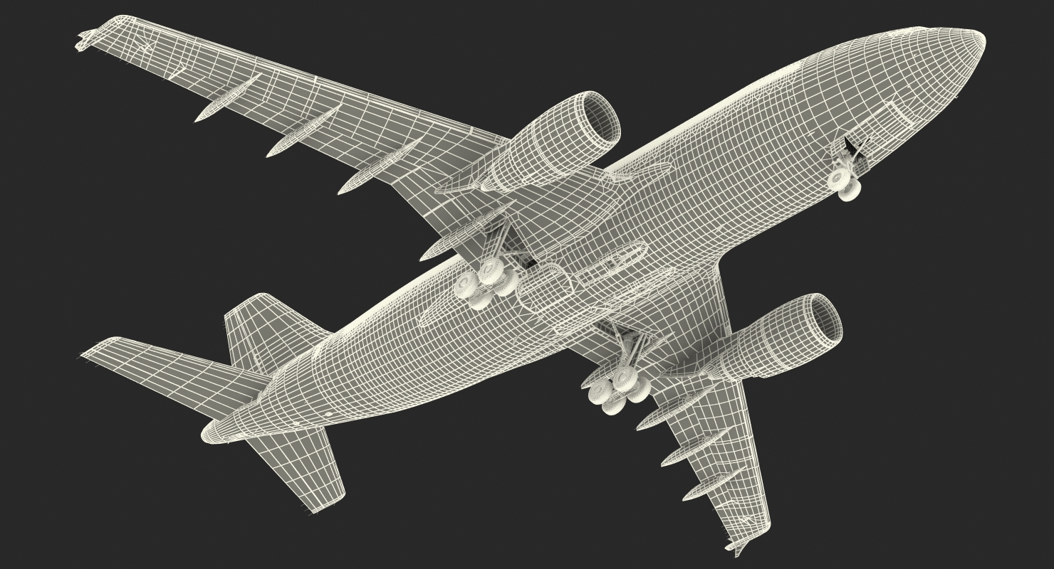 3D Airbus A310 300 FedEx Rigged model