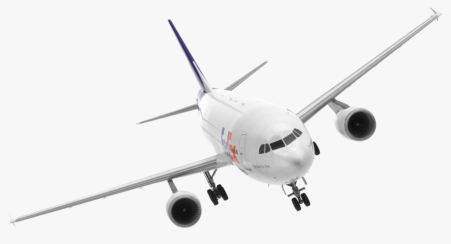 3D Airbus A310 300 FedEx Rigged model