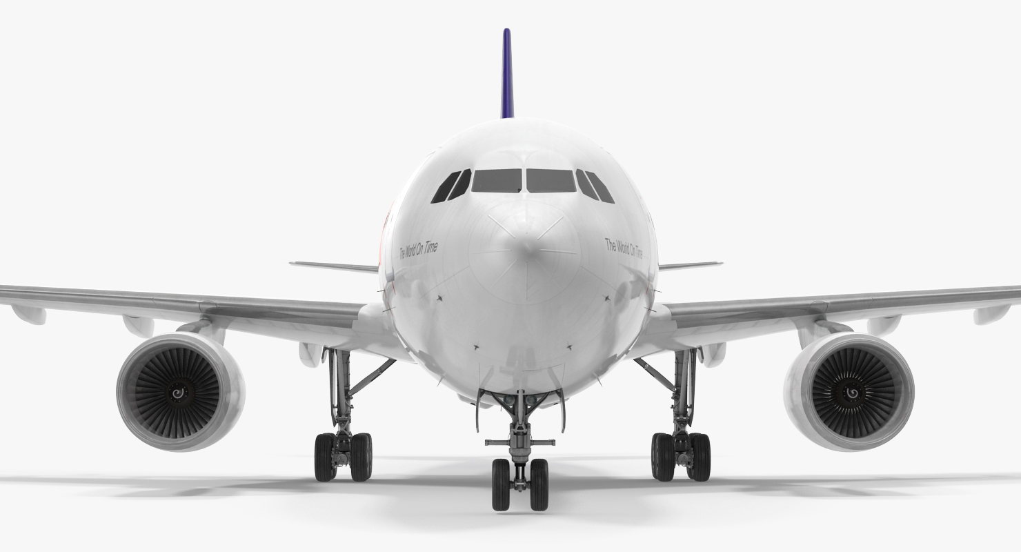 3D Airbus A310 300 FedEx Rigged model