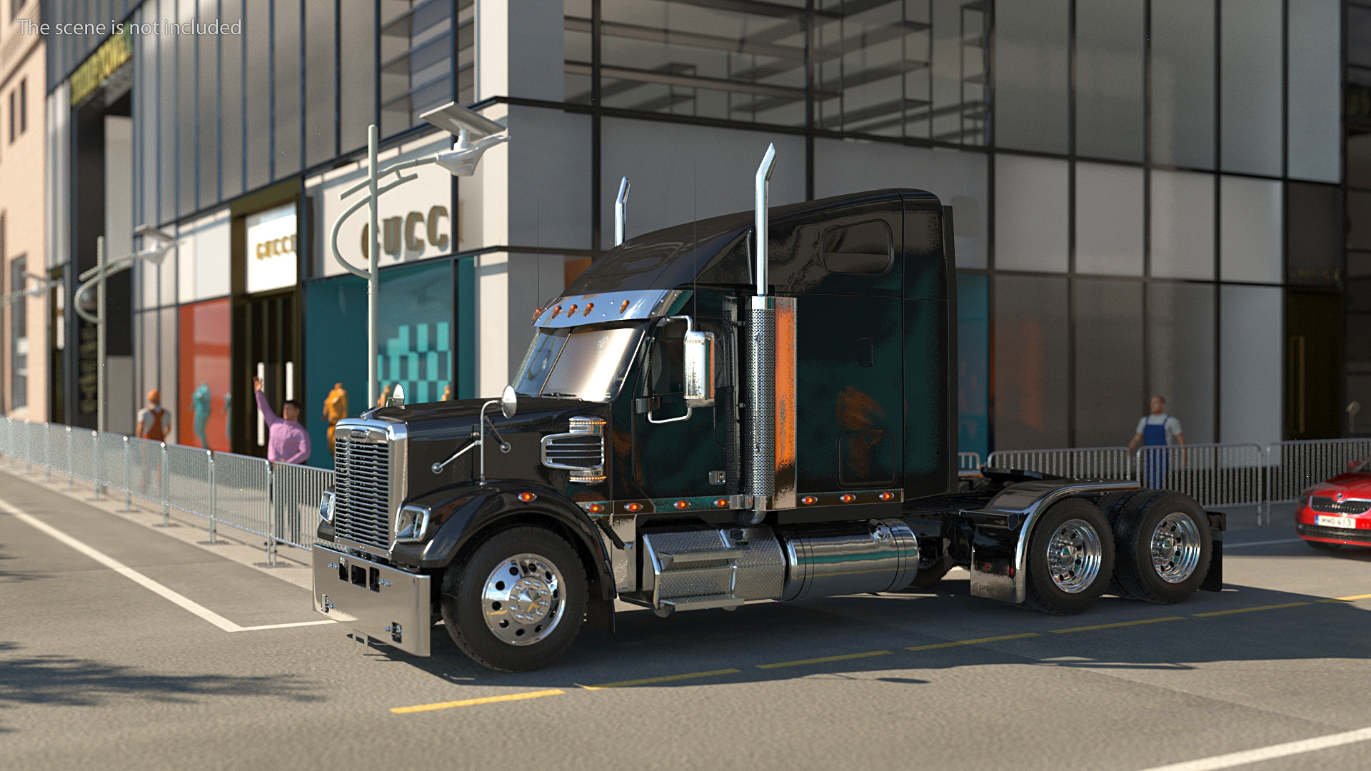 3D model Freightliner 122SD Rigged