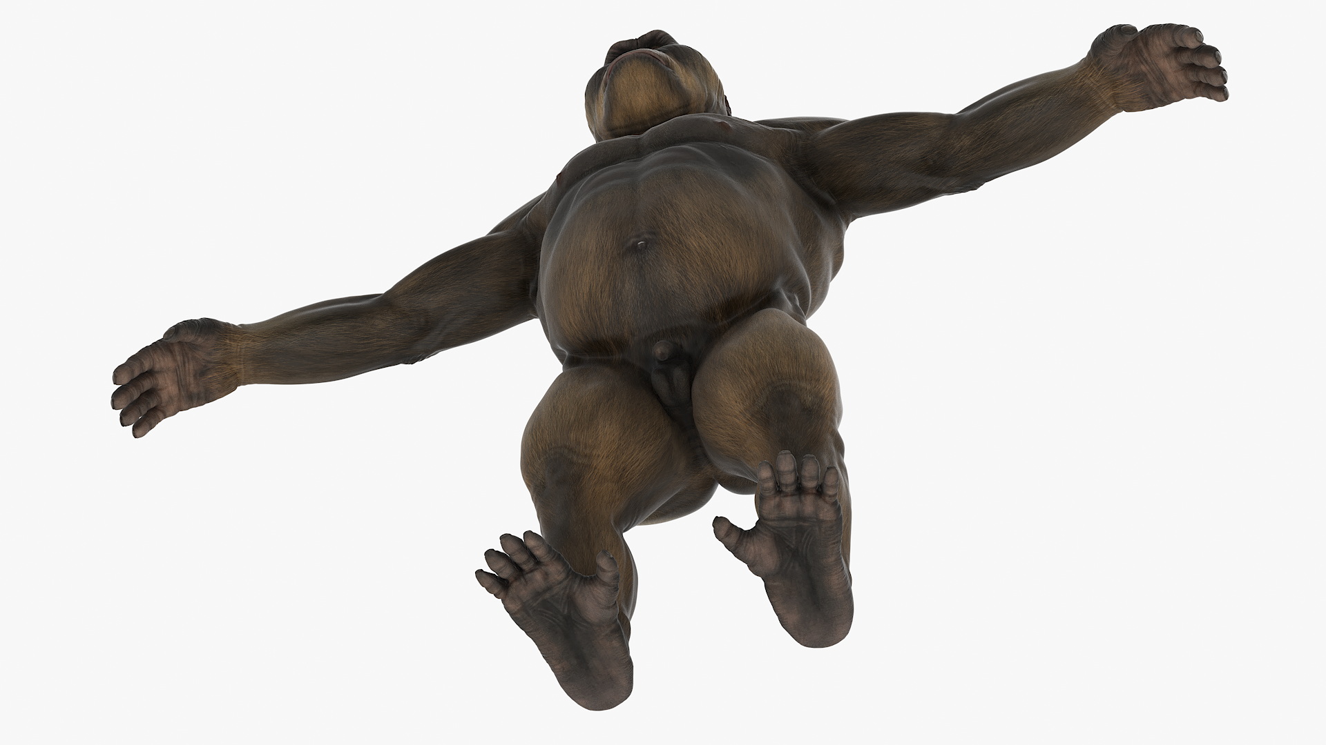 3D model Big Ape Gigantopithecus A-Pose