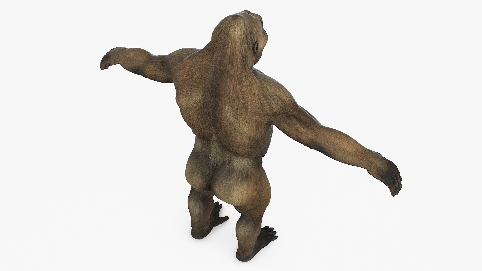 3D model Big Ape Gigantopithecus A-Pose