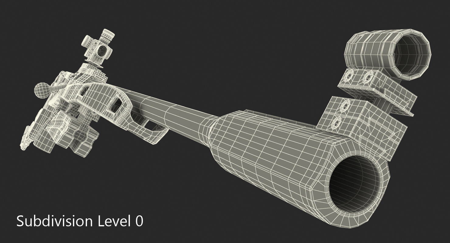 Walther KK500M Biathlon Rifle 3D model