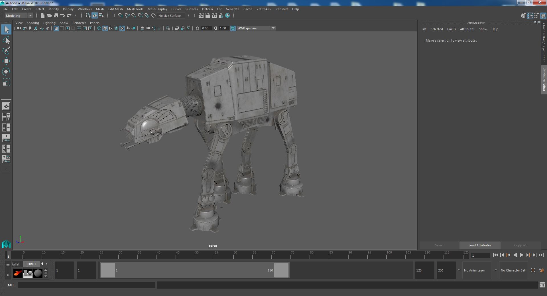 3D model Walk Dirt AT-AT Star Wars