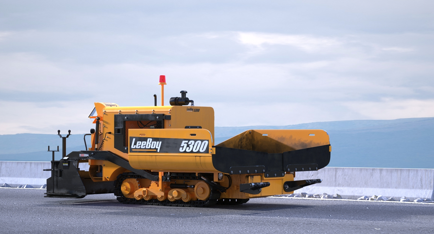 3D model Asphalt Paver LeeBoy 5300