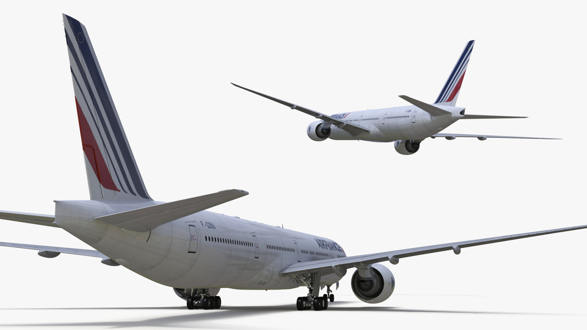 Air France Boeing 777-300ER Rigged 3D model