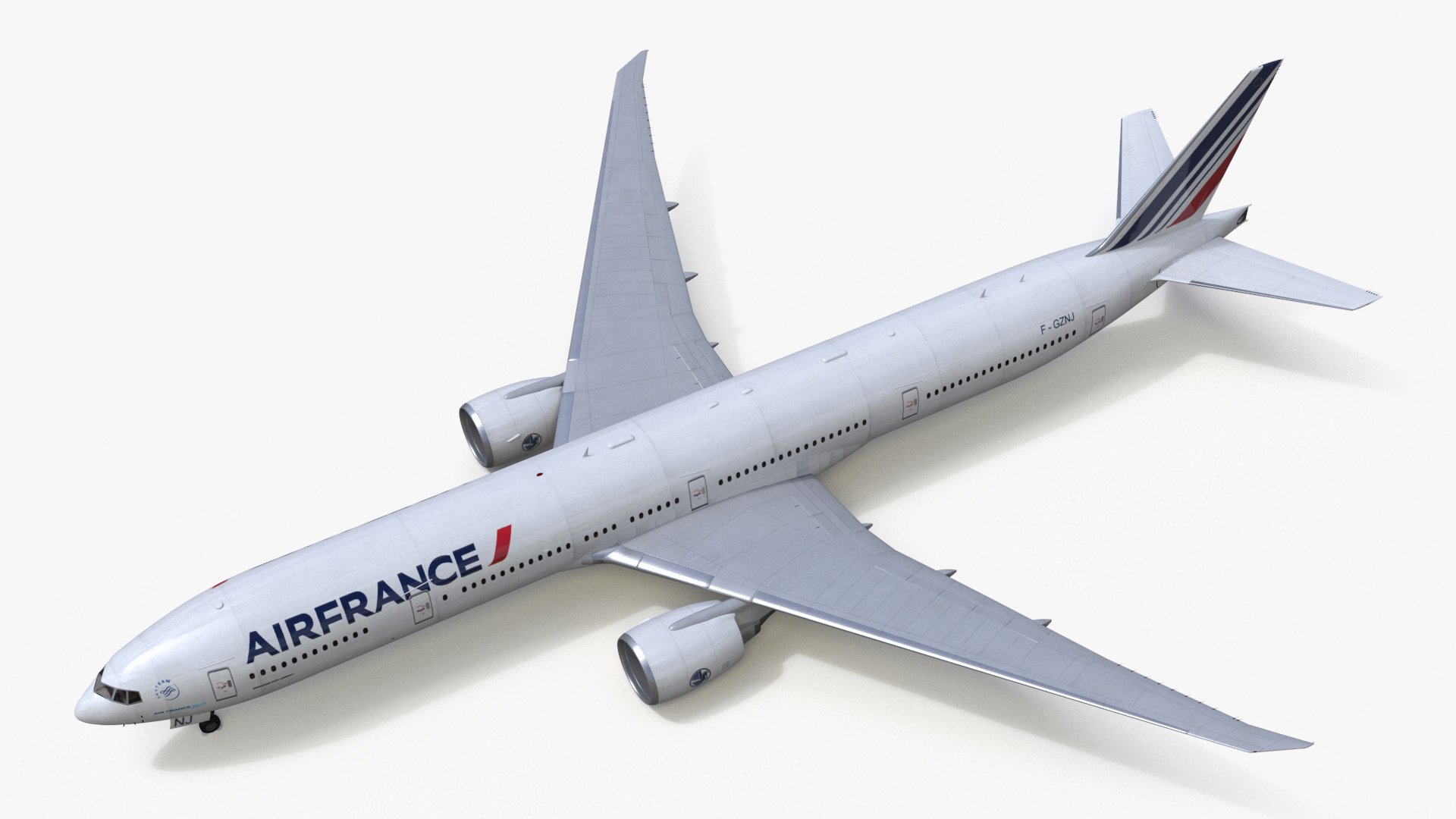 Air France Boeing 777-300ER Rigged 3D model