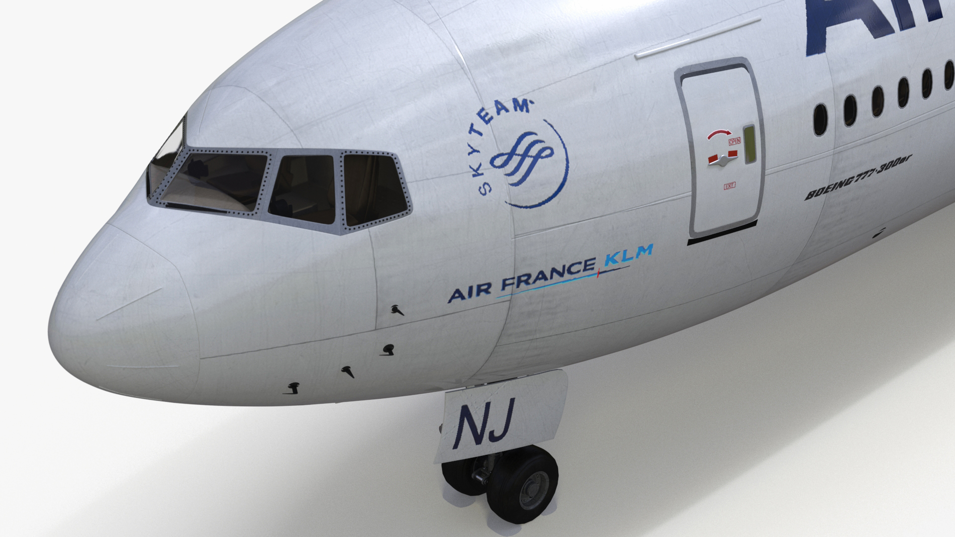 Air France Boeing 777-300ER Rigged 3D model