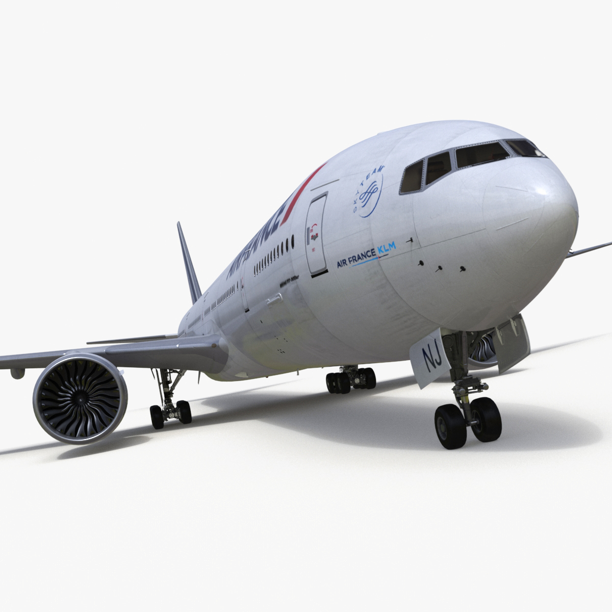 Air France Boeing 777-300ER Rigged 3D model