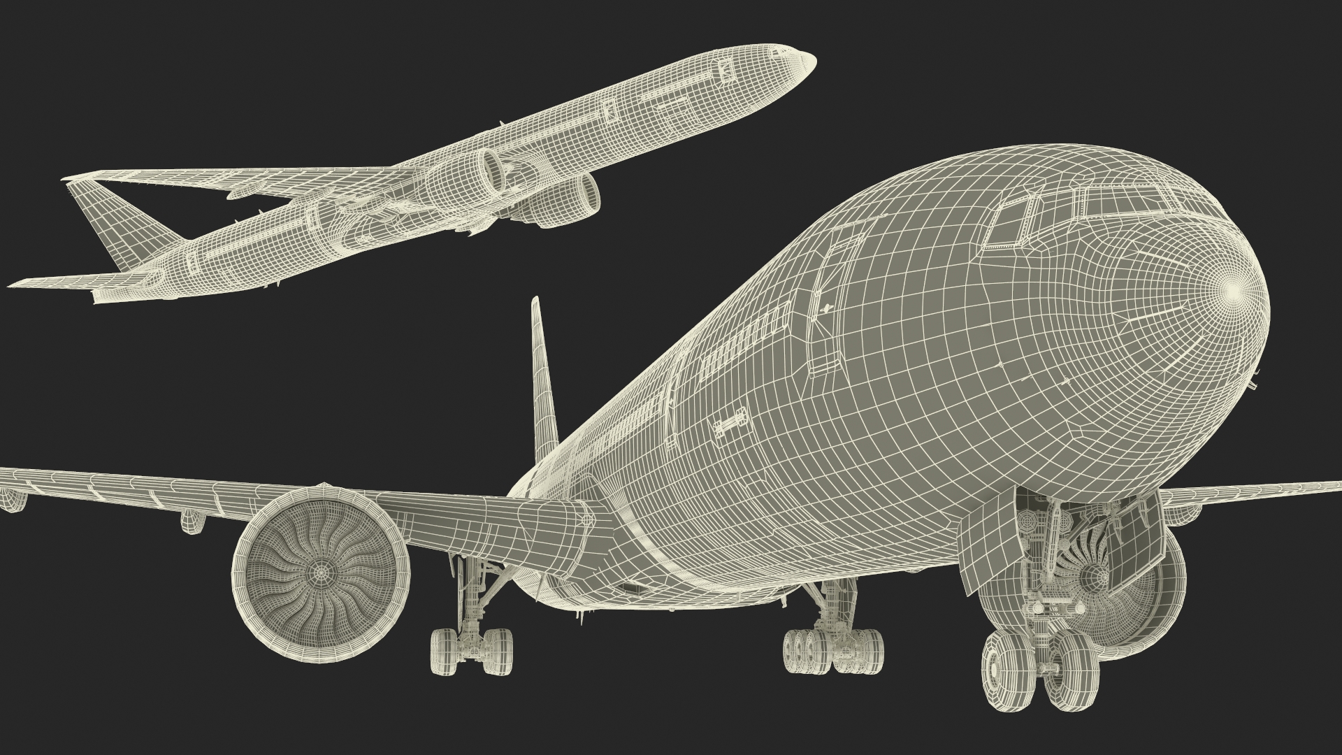 Air France Boeing 777-300ER Rigged 3D model