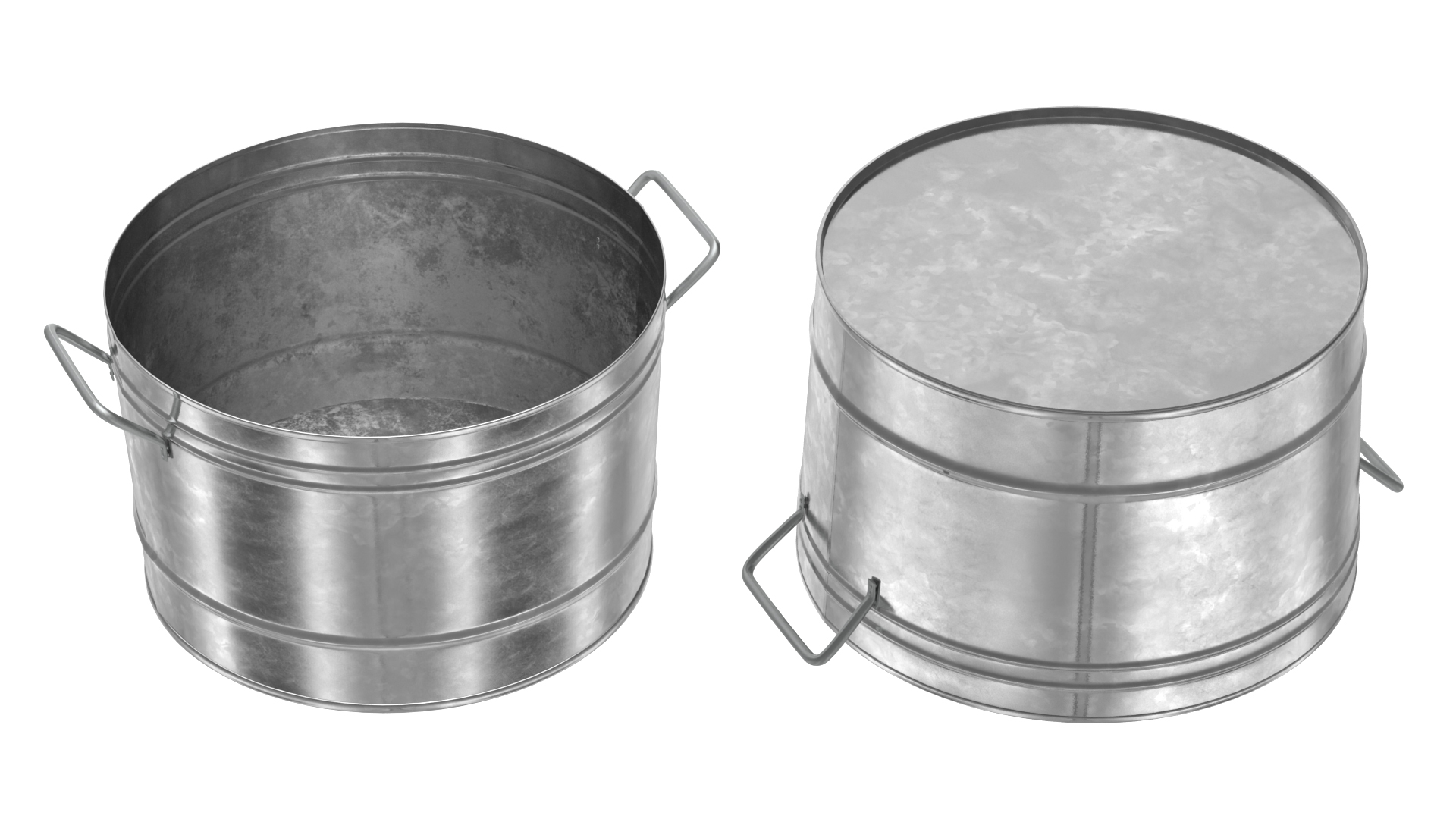 3D Galvanized Steel Round Tub