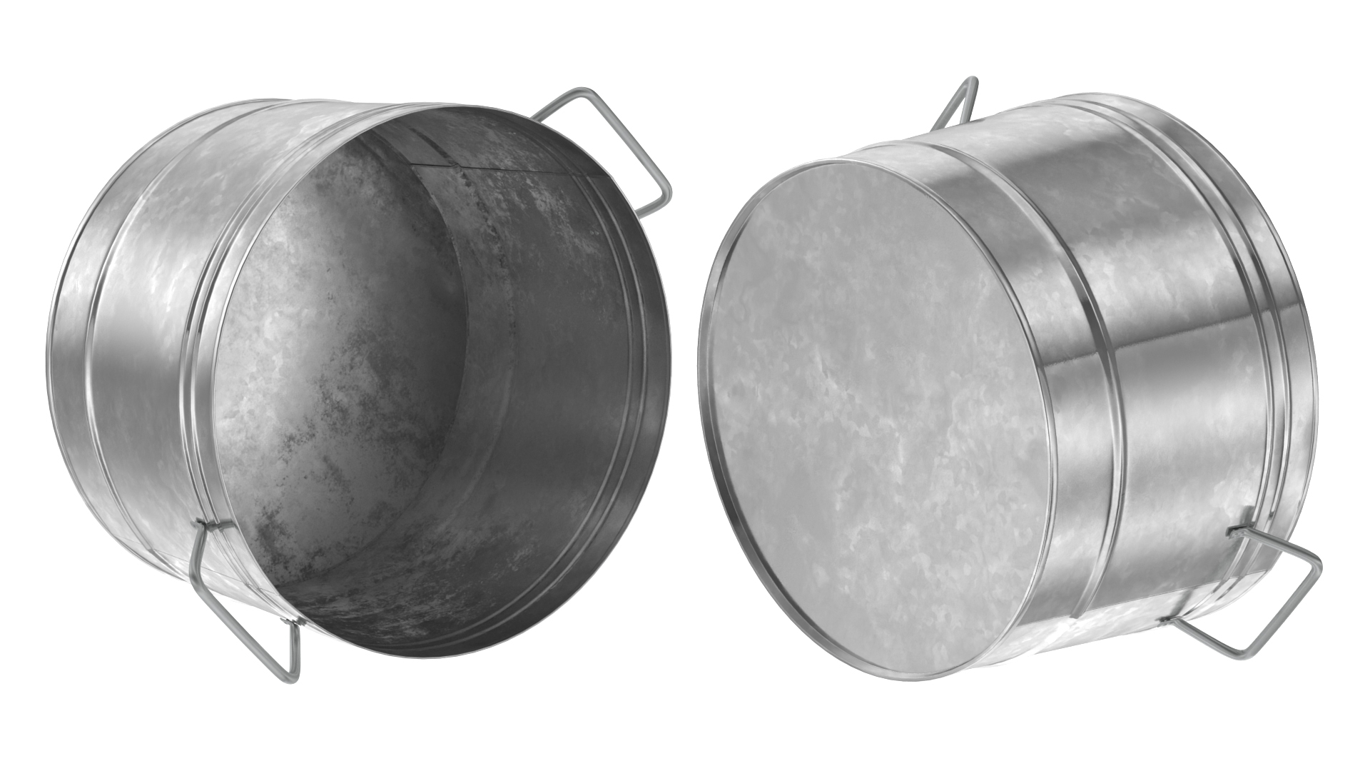 3D Galvanized Steel Round Tub