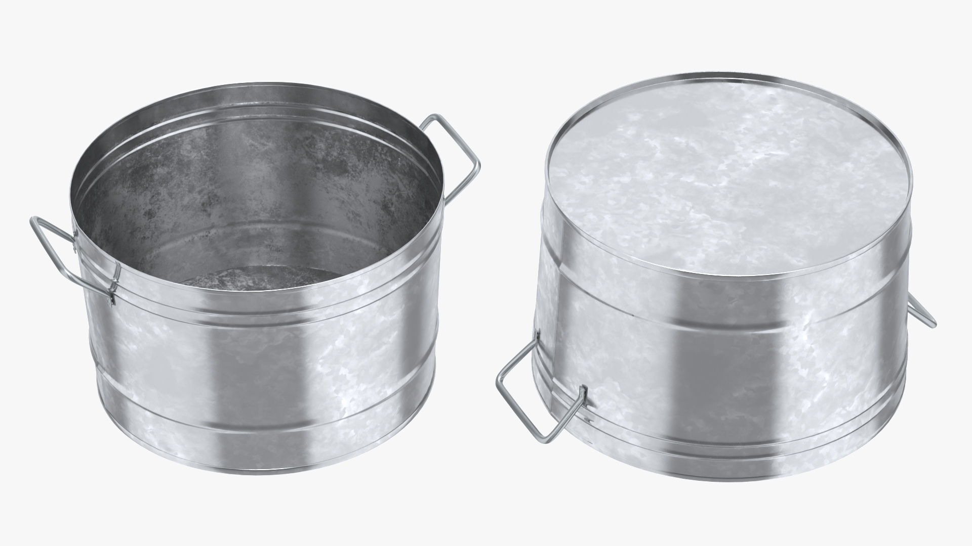 3D Galvanized Steel Round Tub