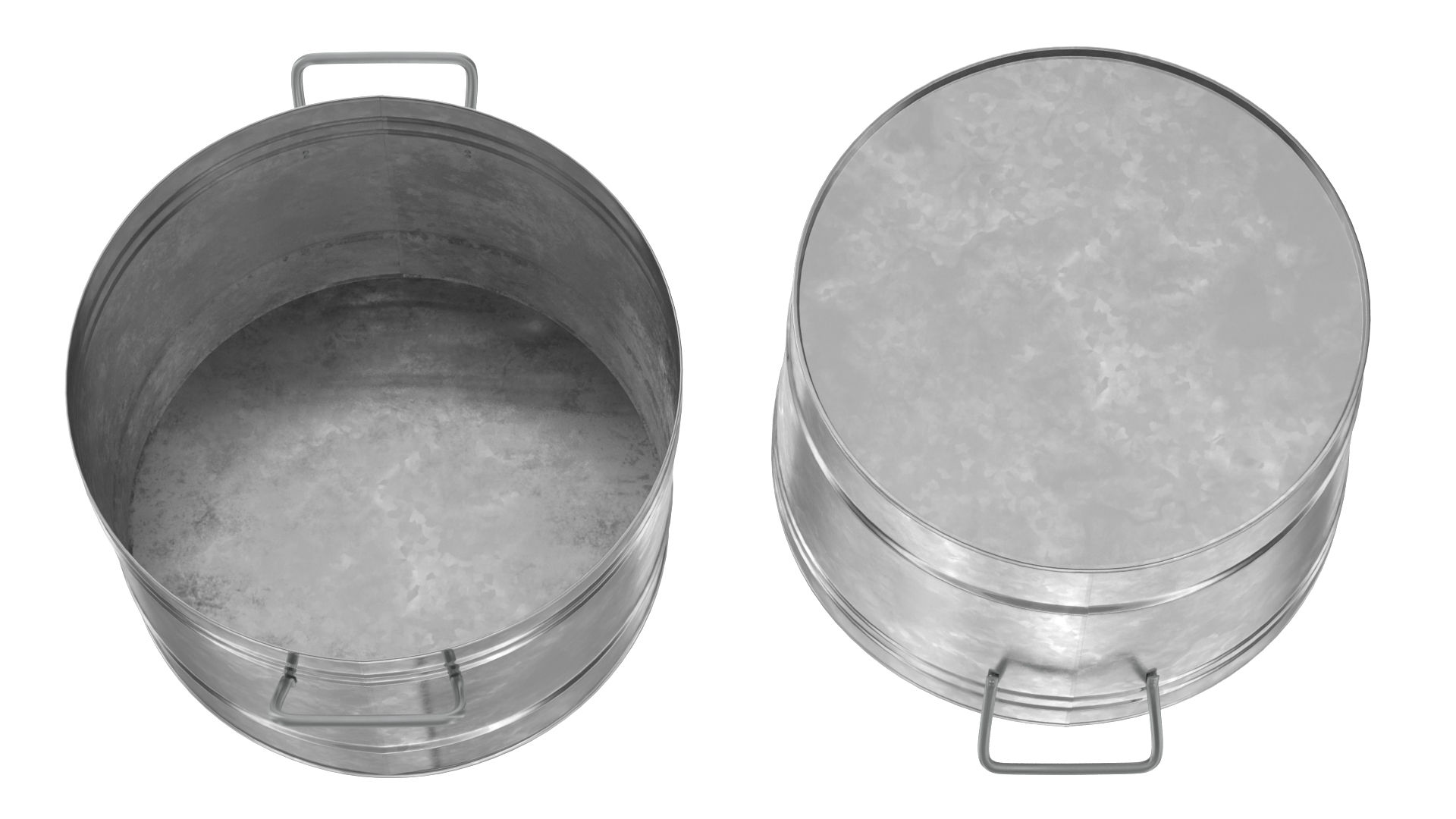 3D Galvanized Steel Round Tub