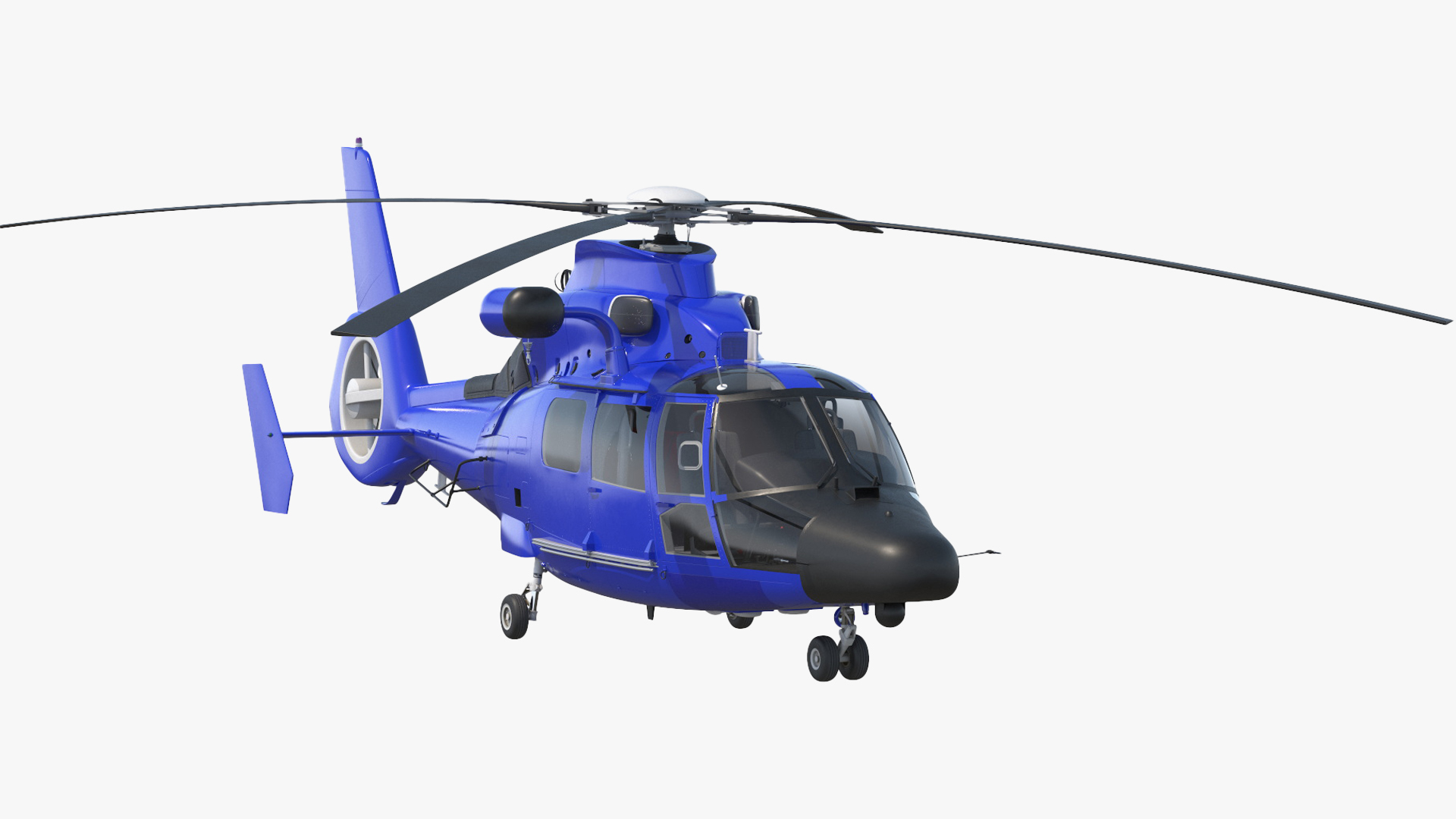 3D Blue Patrol Helicopter Rigged for Maya model