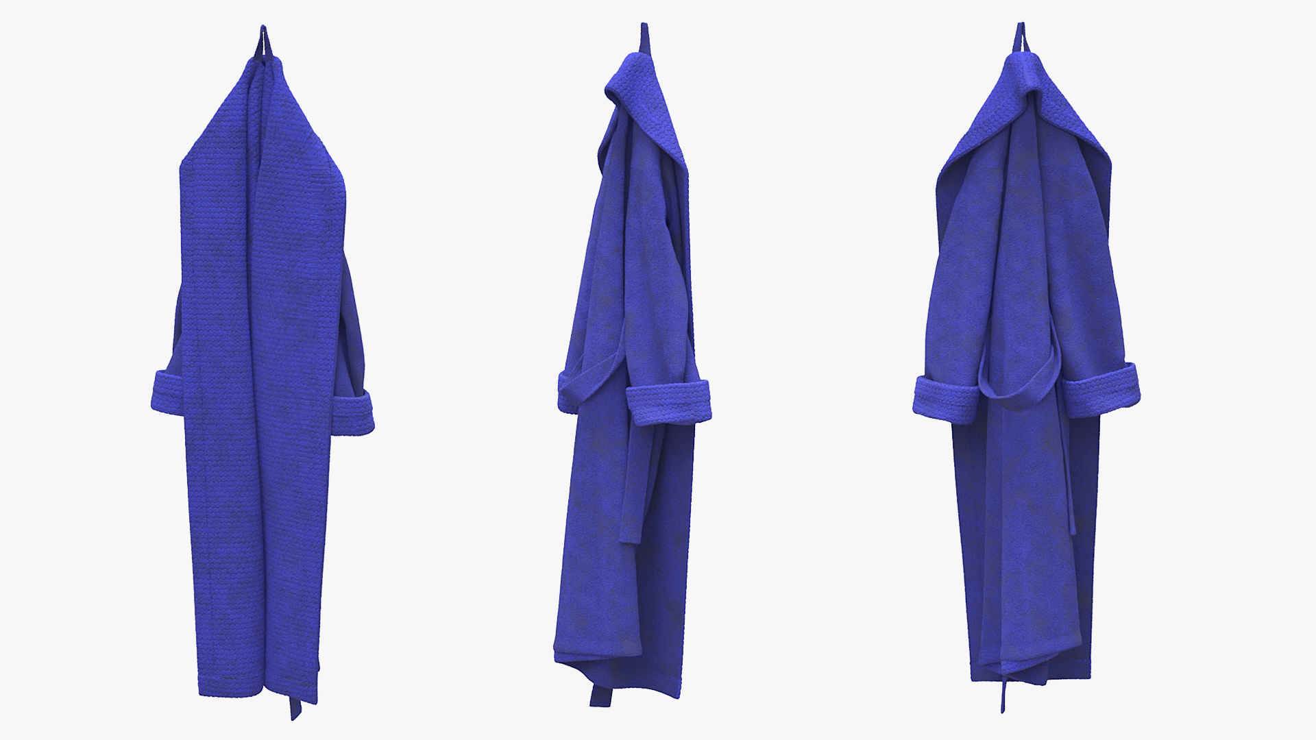 3D model Hooked Bathrobe Blue