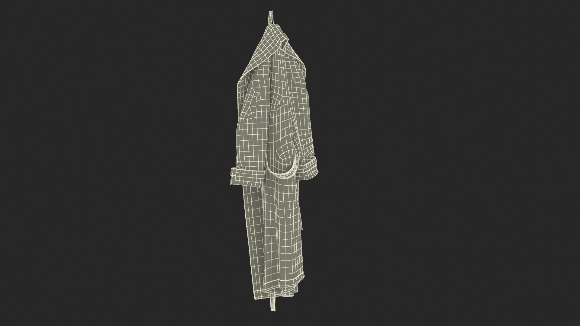 3D model Hooked Bathrobe Blue