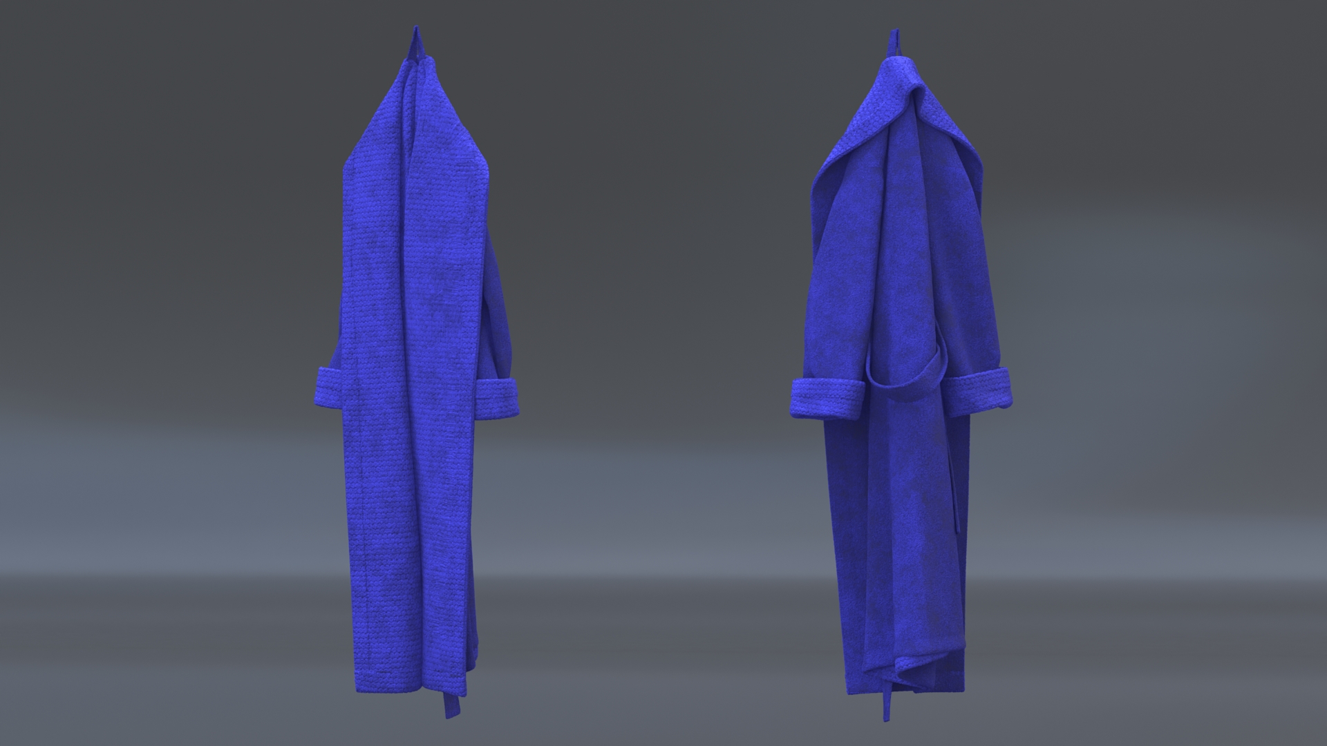 3D model Hooked Bathrobe Blue