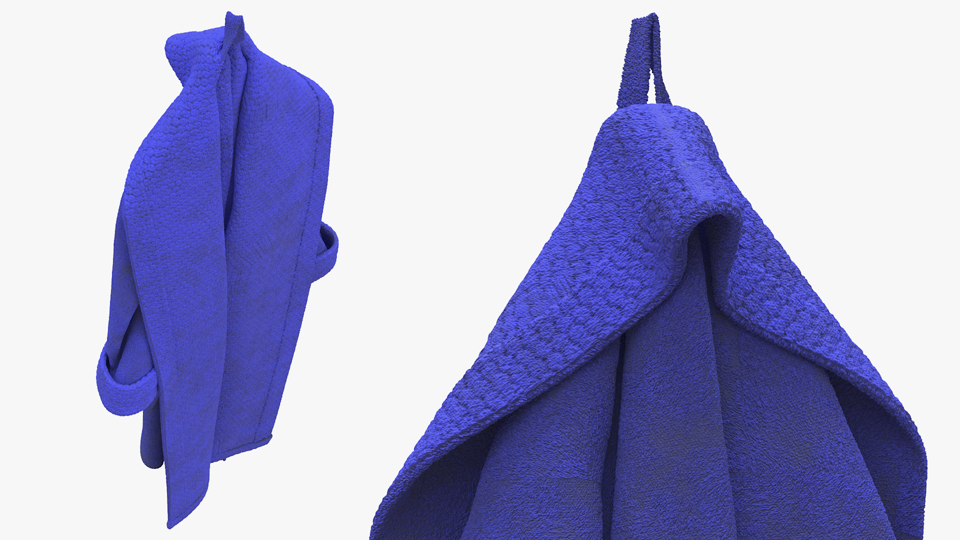 3D model Hooked Bathrobe Blue