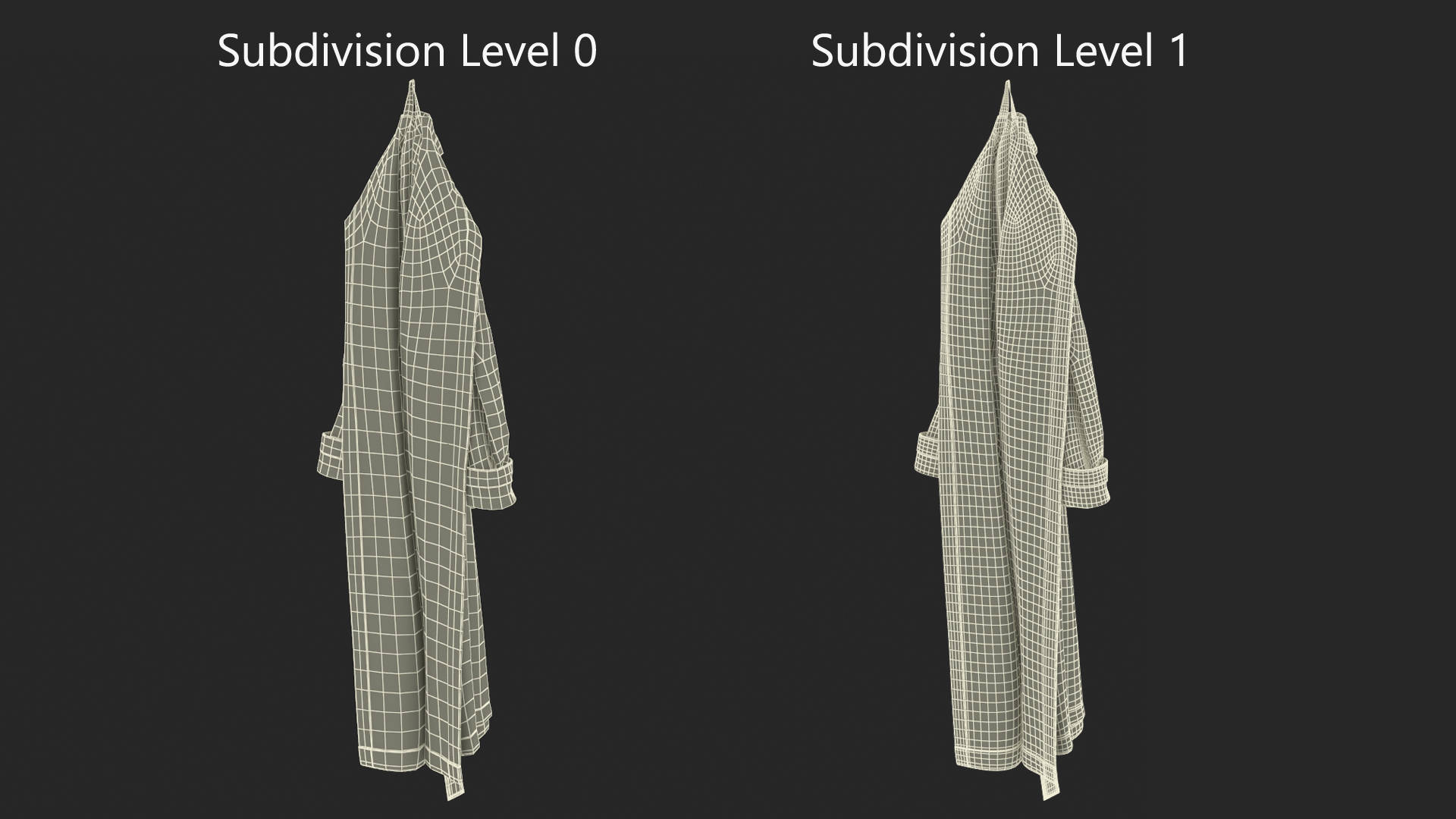 3D model Hooked Bathrobe Blue