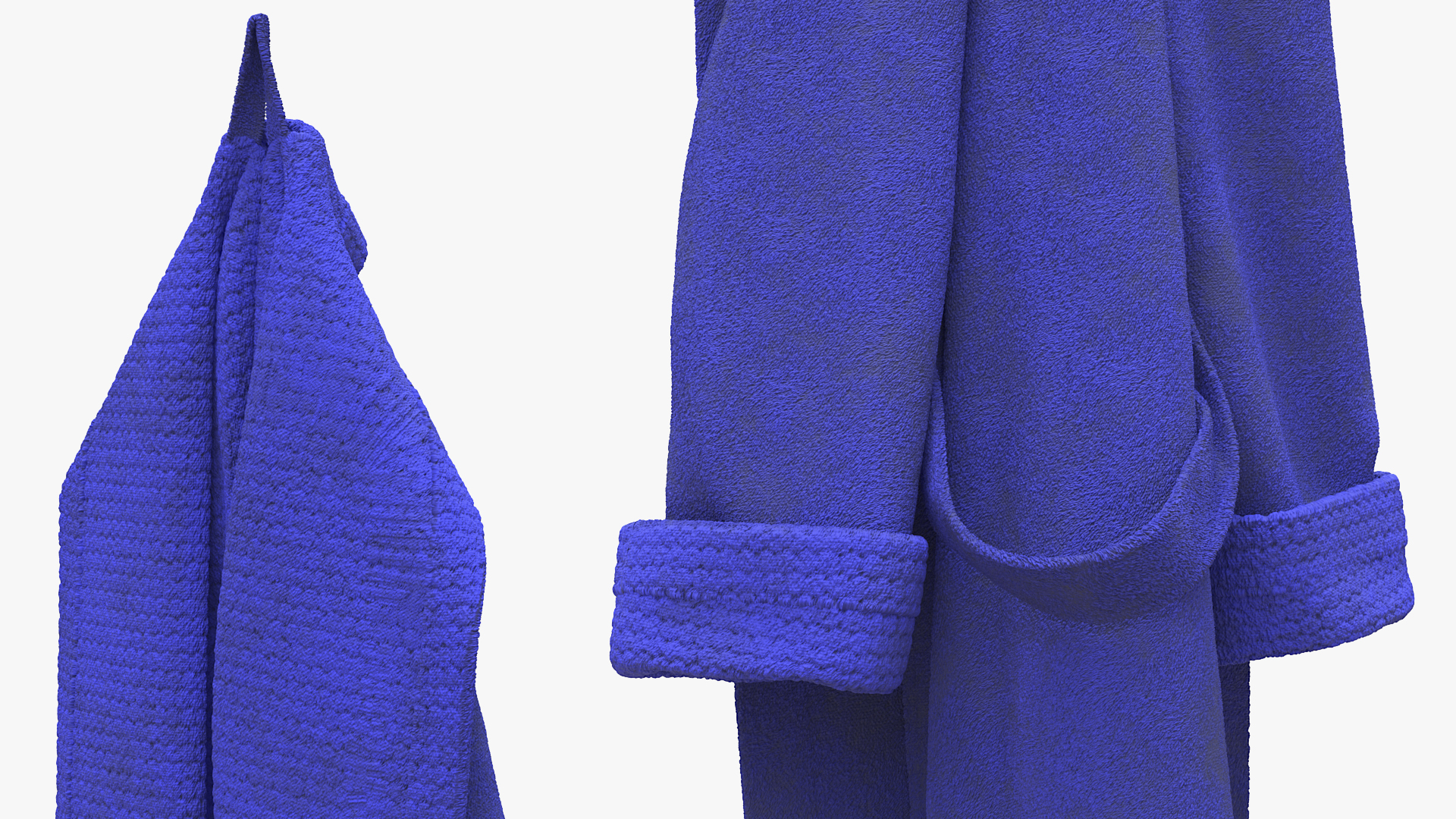 3D model Hooked Bathrobe Blue