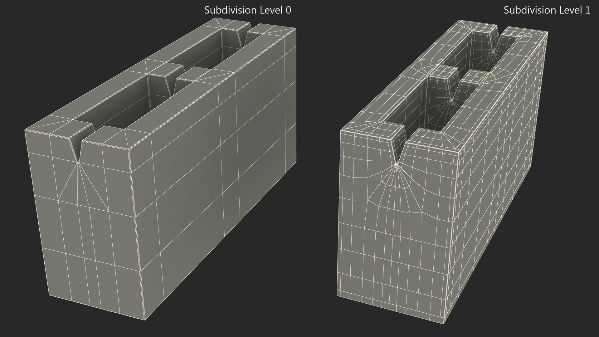 Concrete Stretcher Brick 3D model