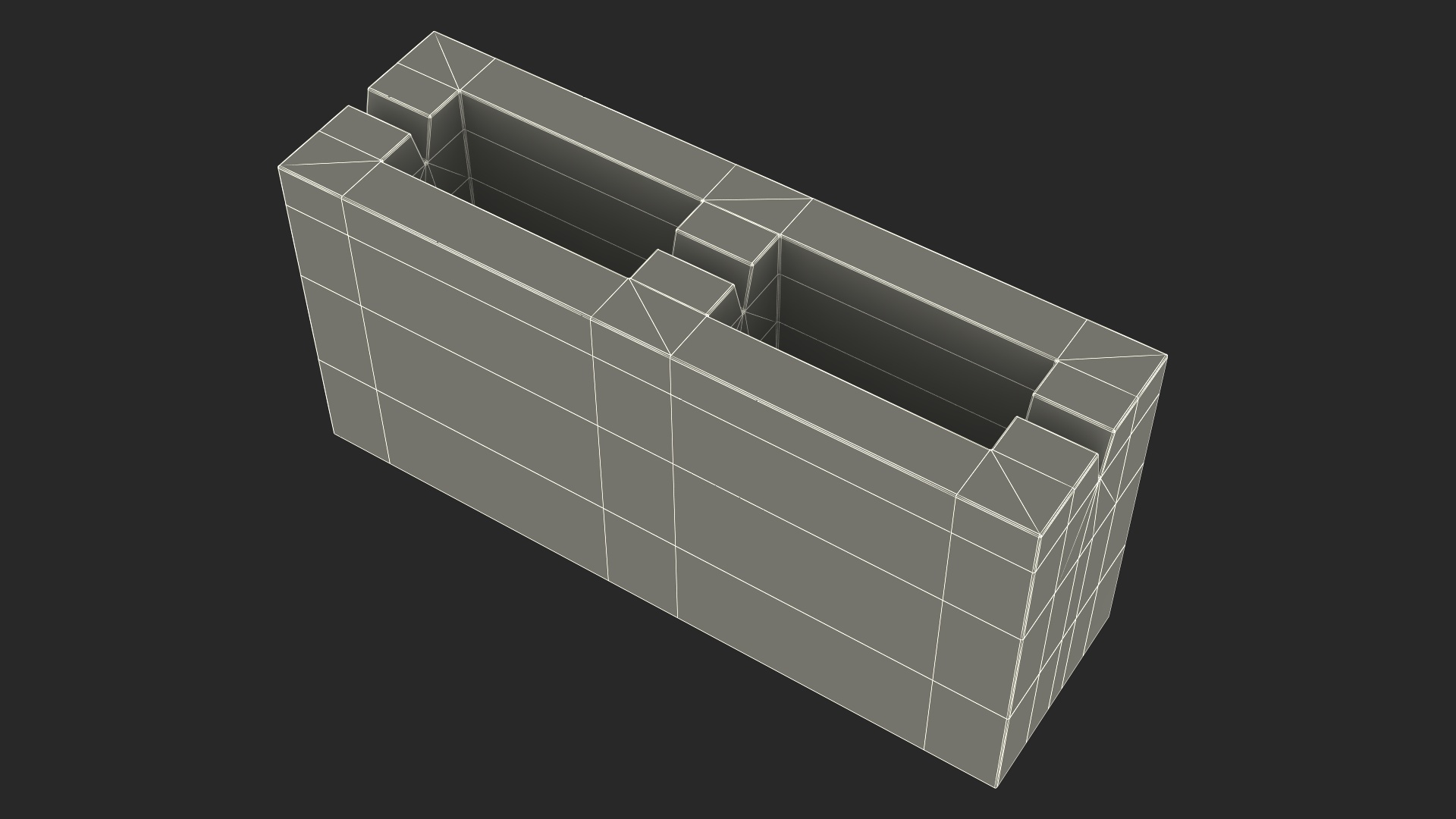 Concrete Stretcher Brick 3D model