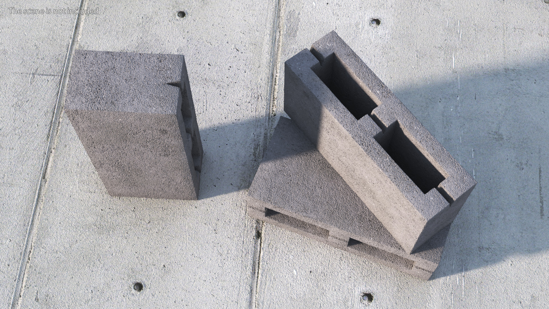 Concrete Stretcher Brick 3D model