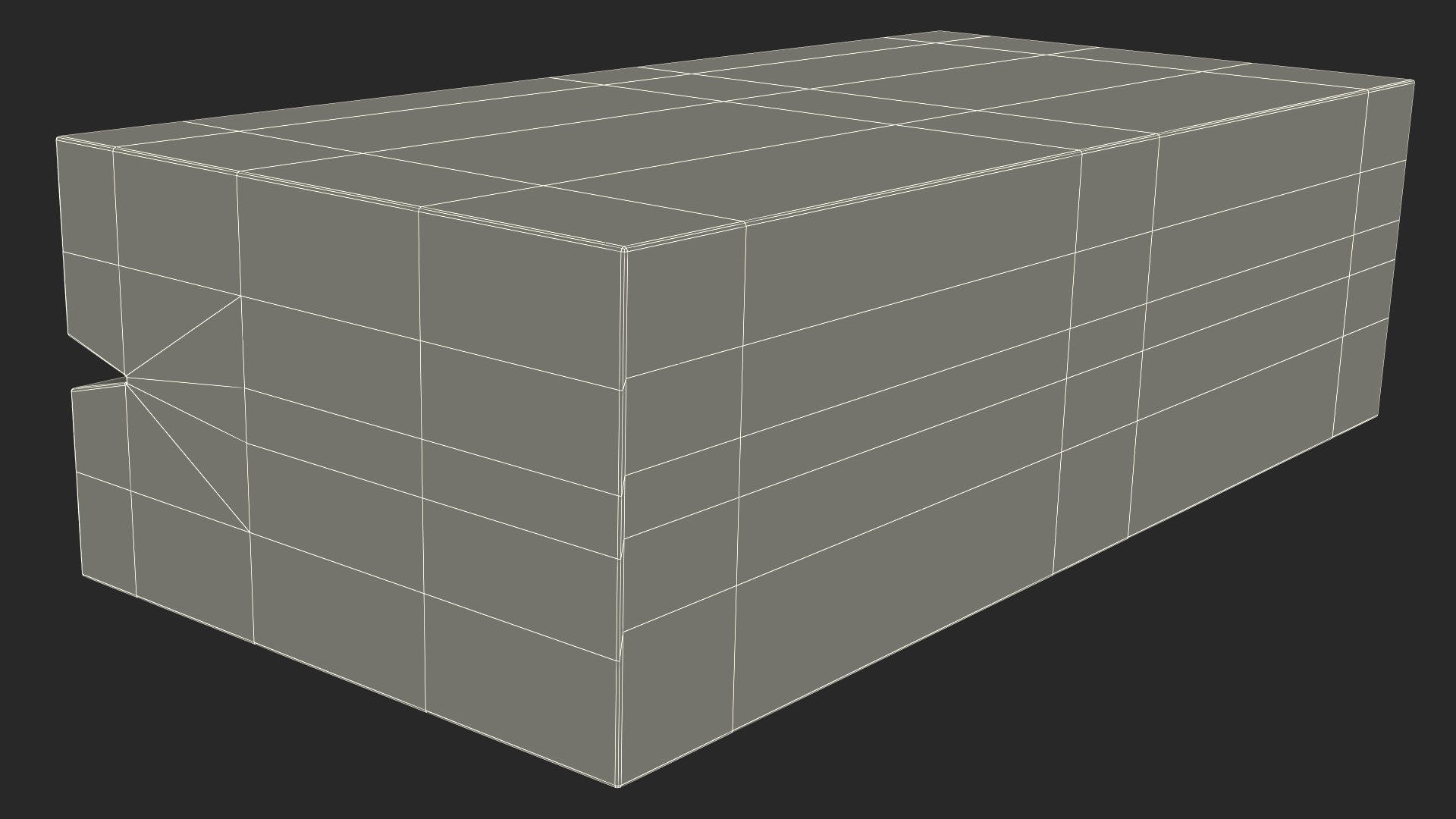 Concrete Stretcher Brick 3D model